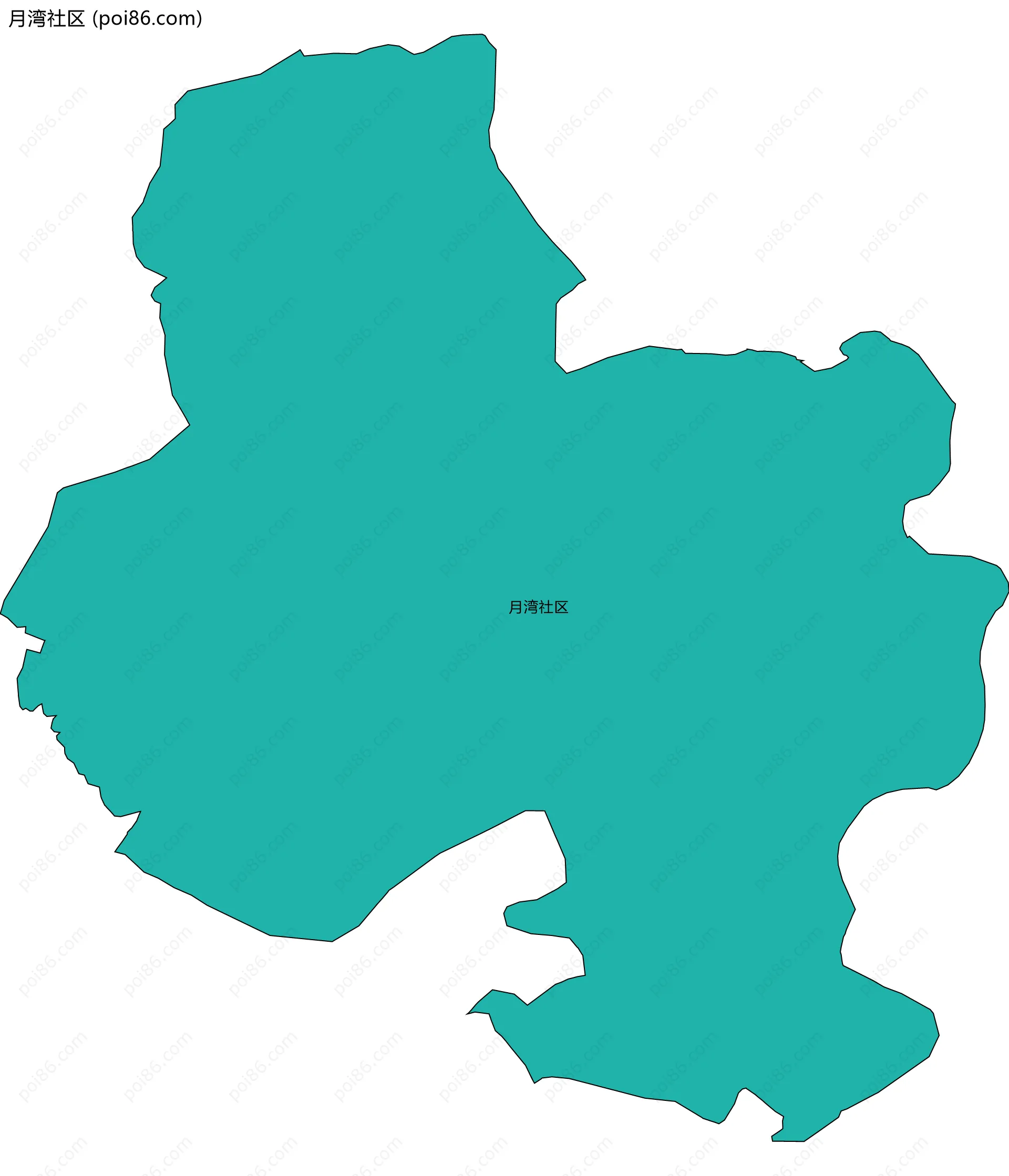 月湾社区边界地图