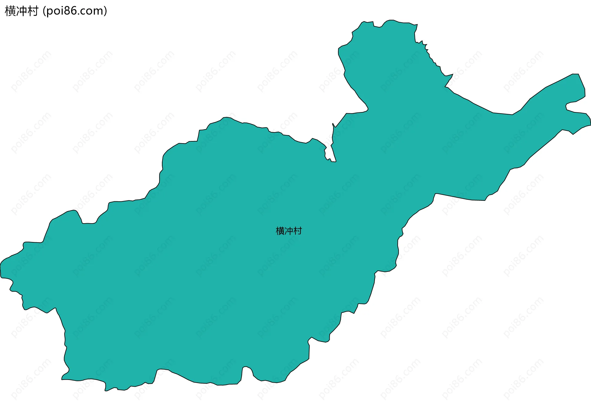 横冲村边界地图