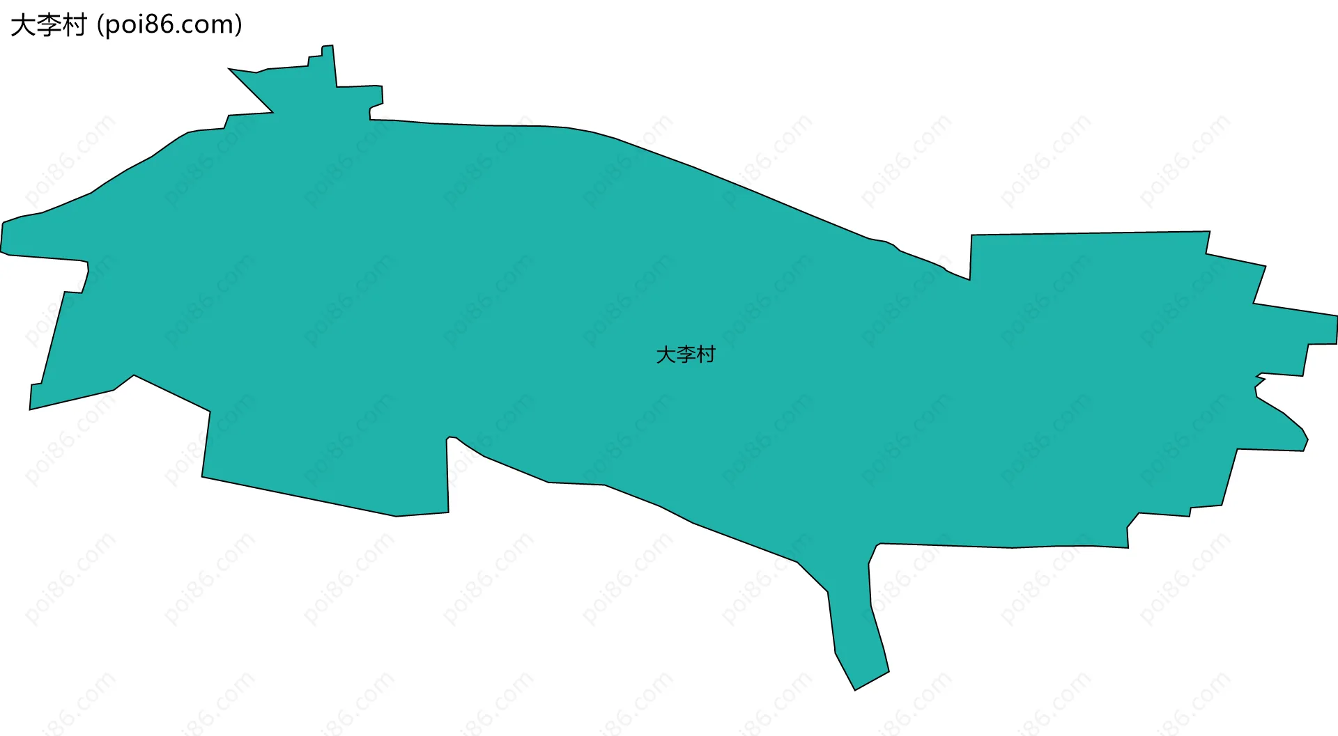 大李村边界地图