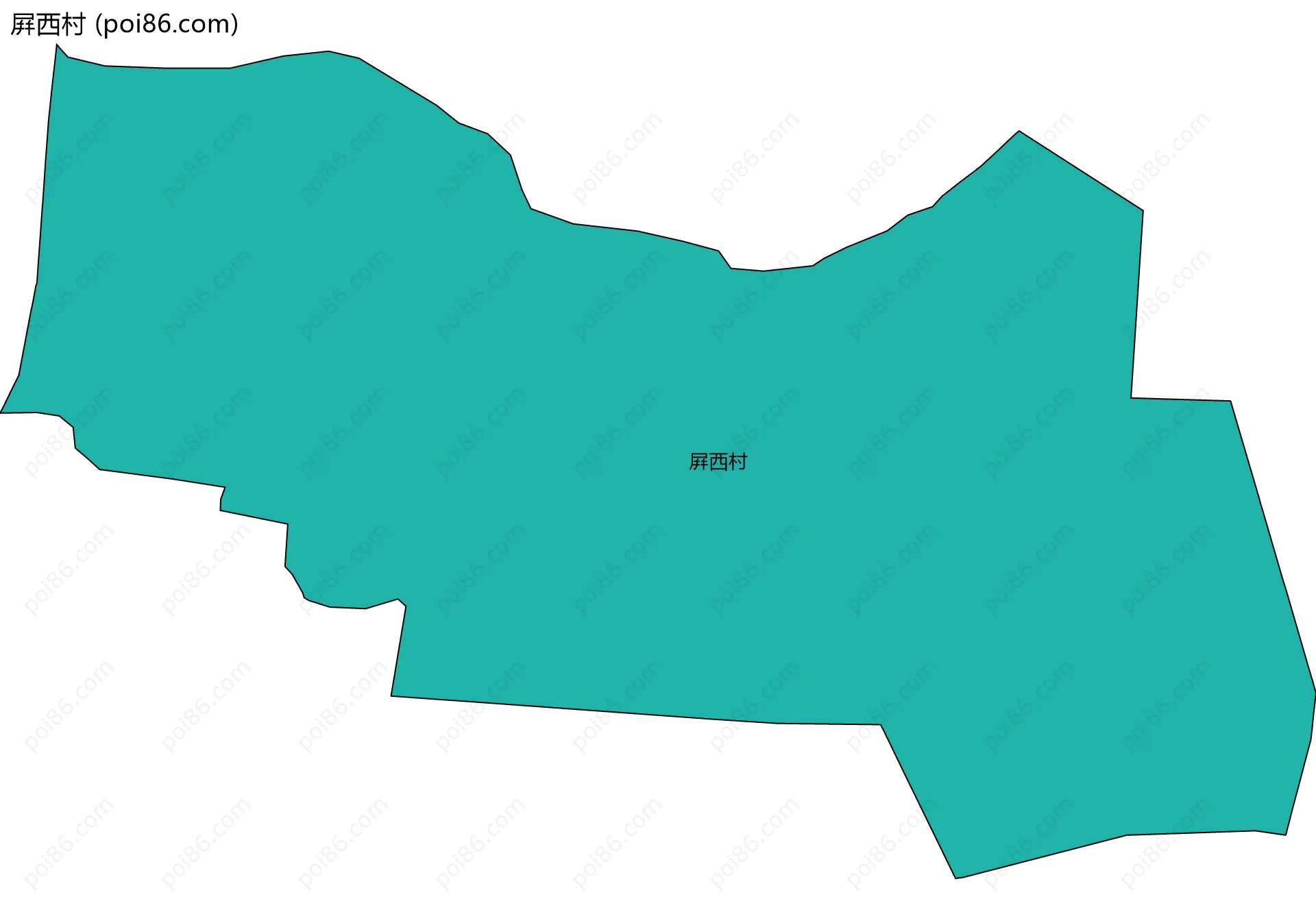 屛西村边界地图
