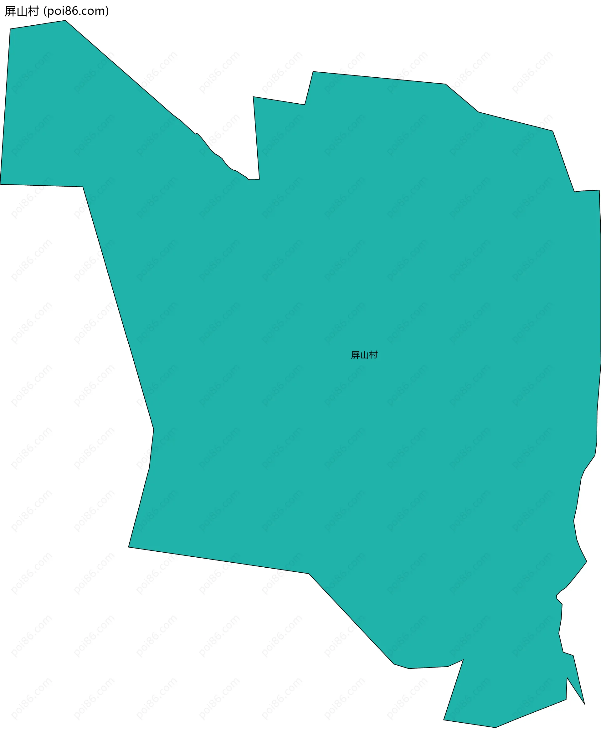 屏山村边界地图