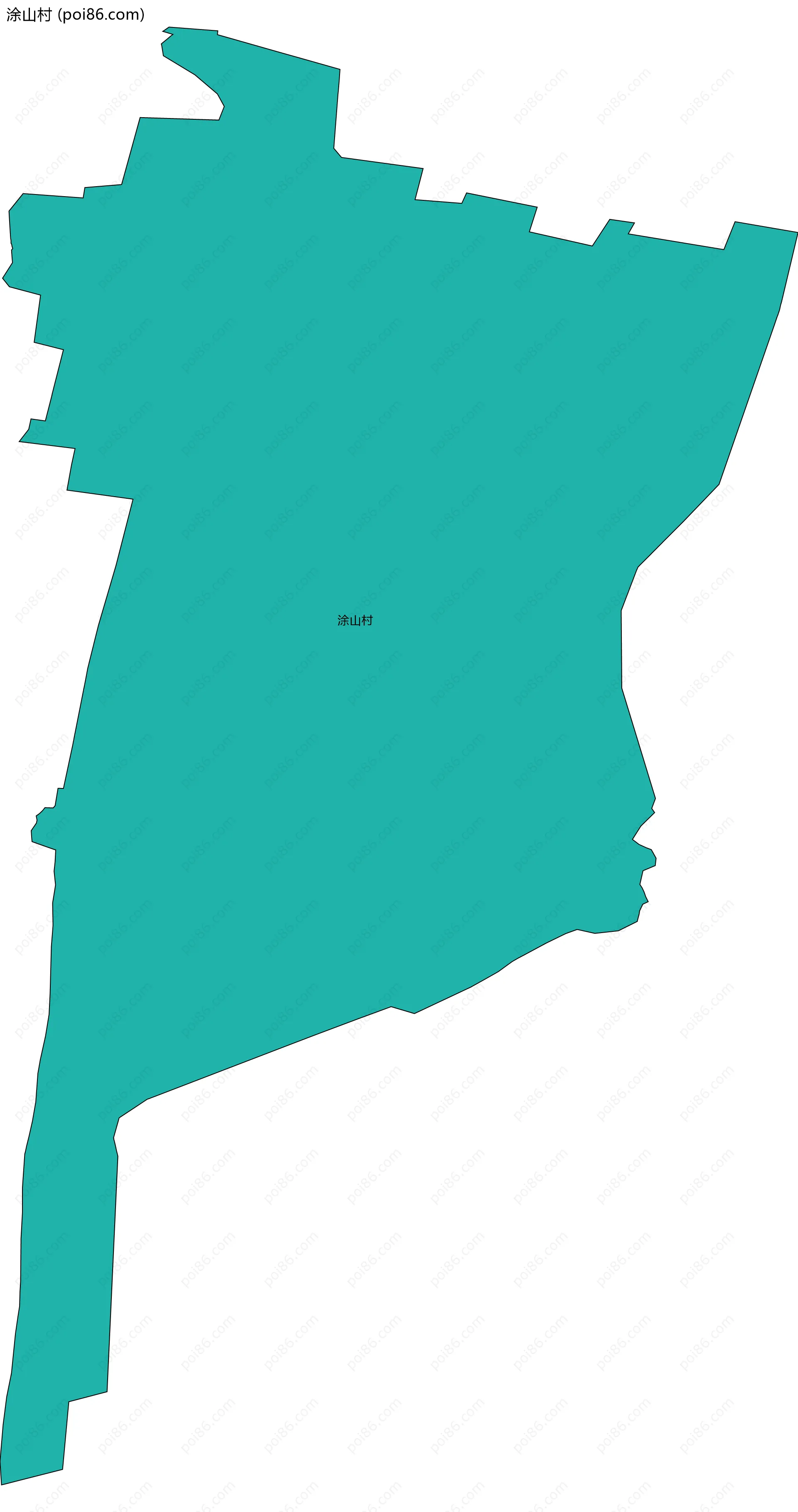 涂山村边界地图