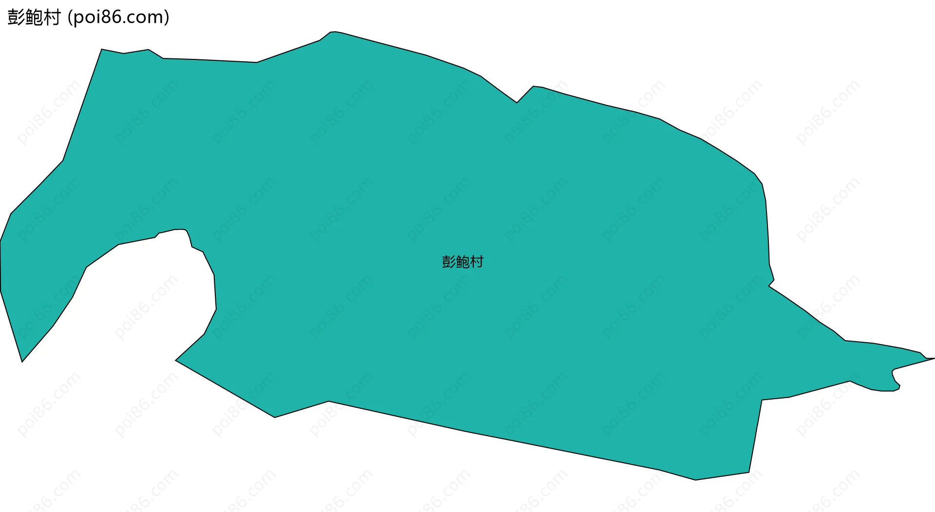 彭鲍村边界地图