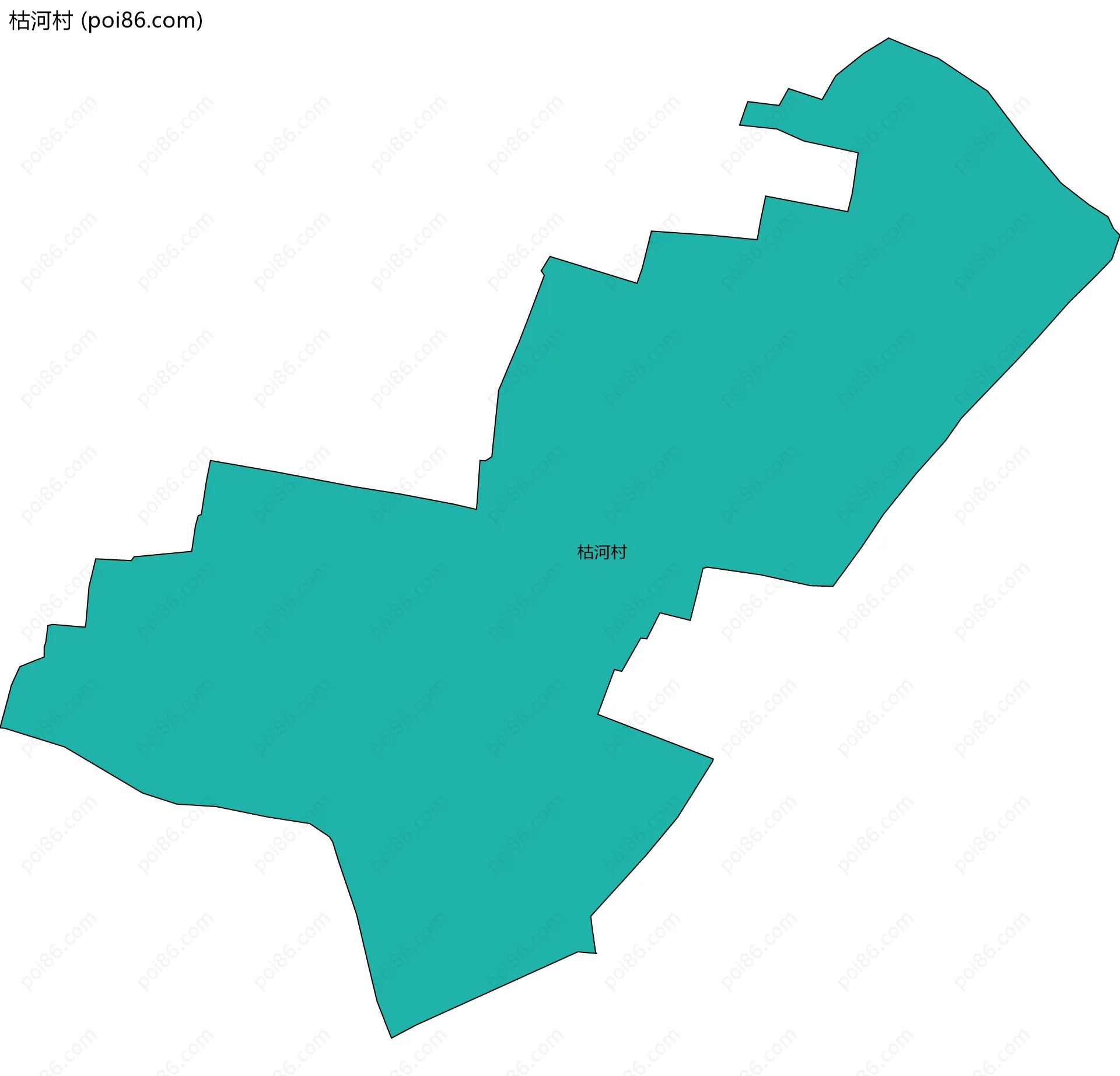 枯河村边界地图