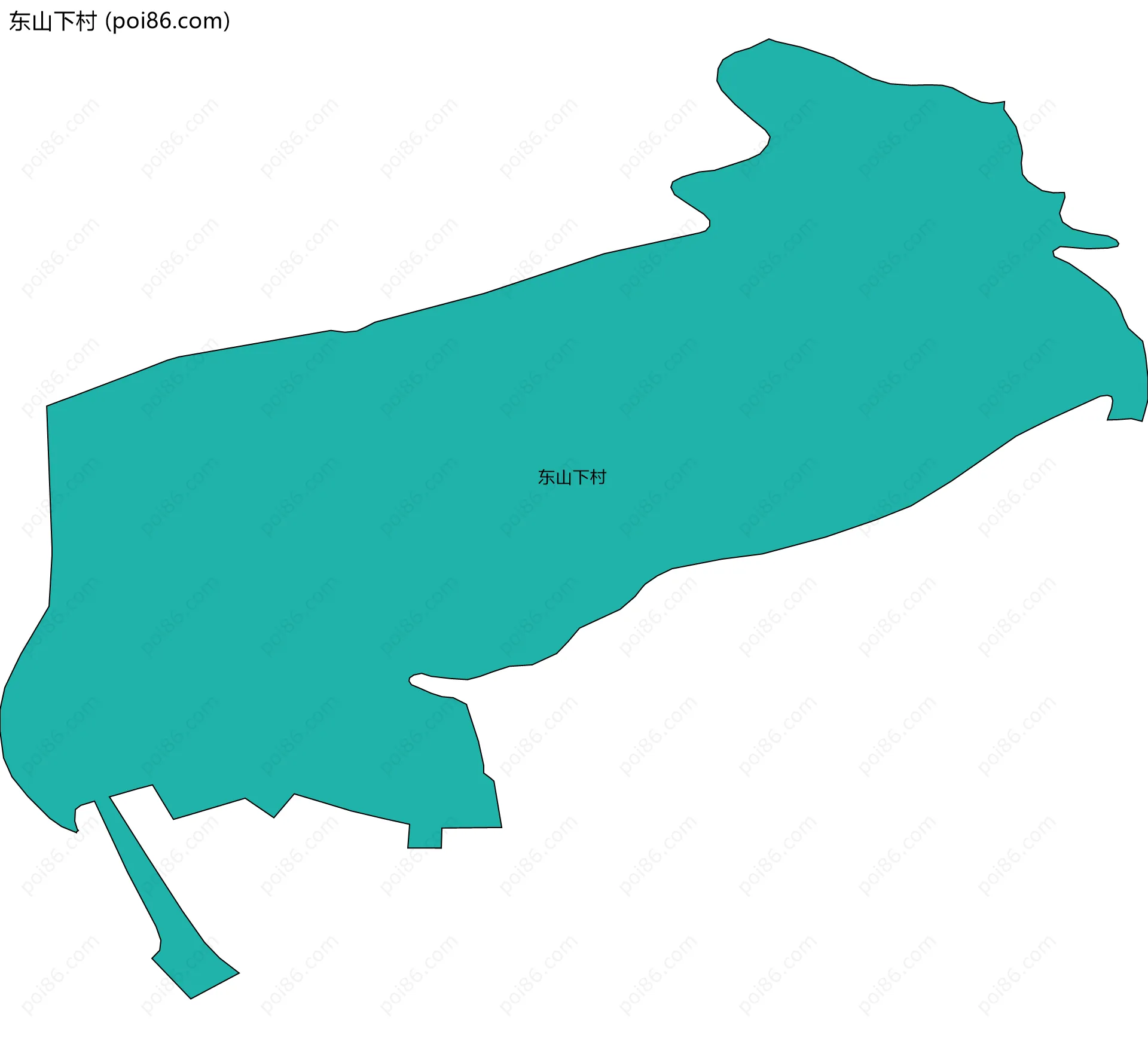 东山下村边界地图