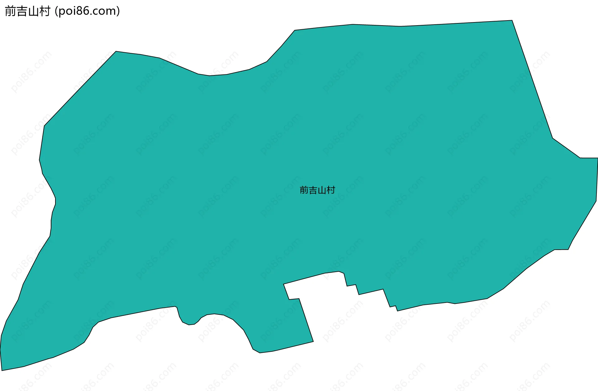 前吉山村边界地图