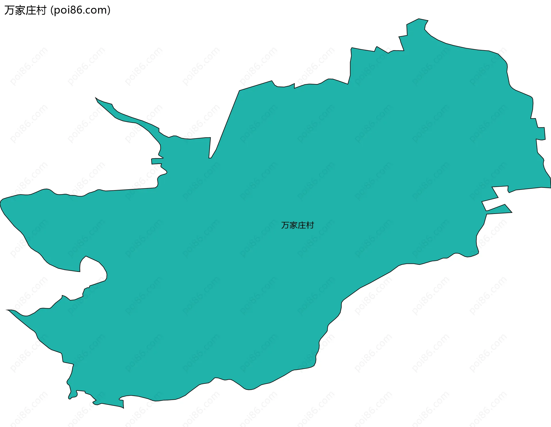 万家庄村边界地图