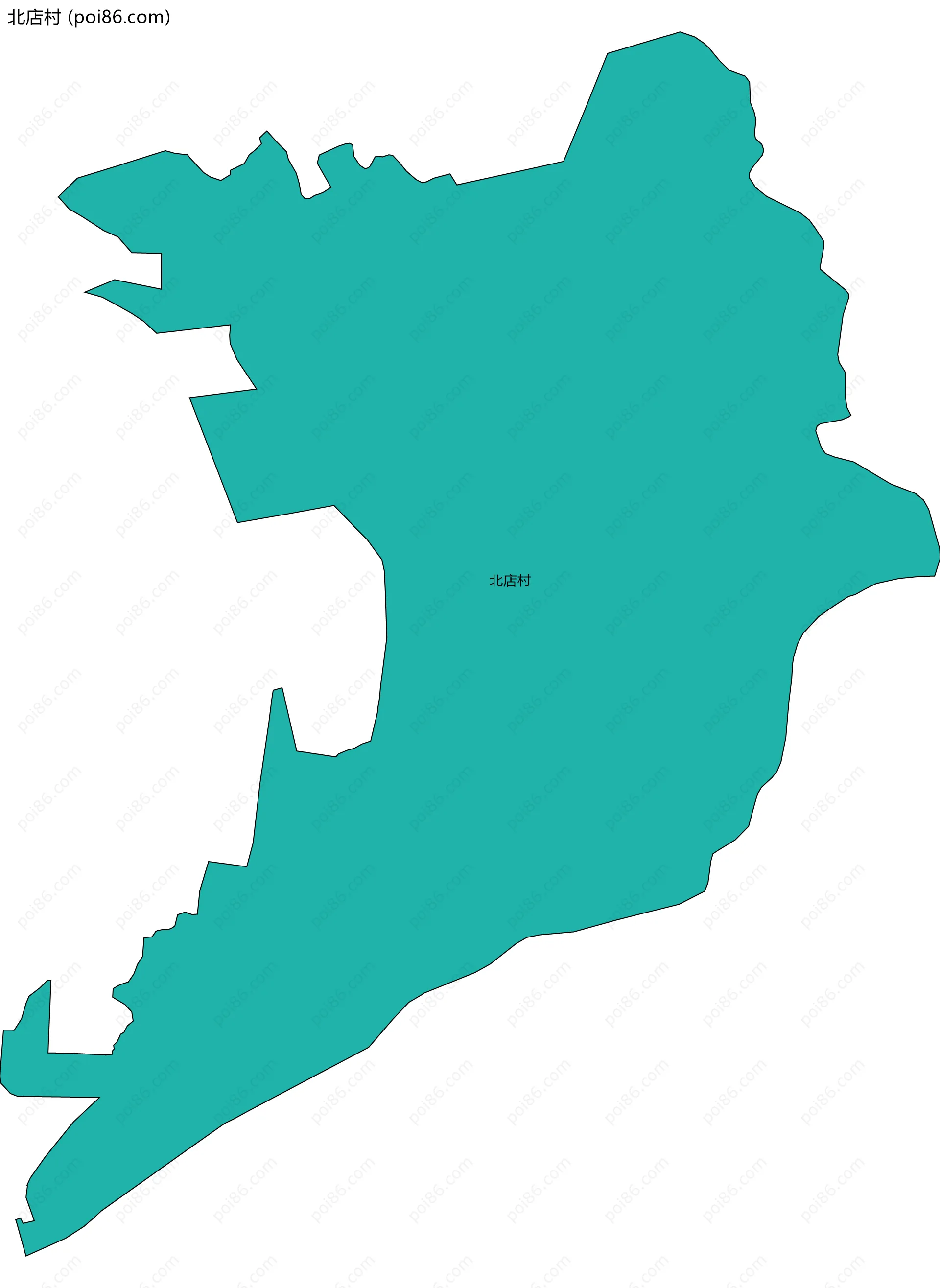 北店村边界地图