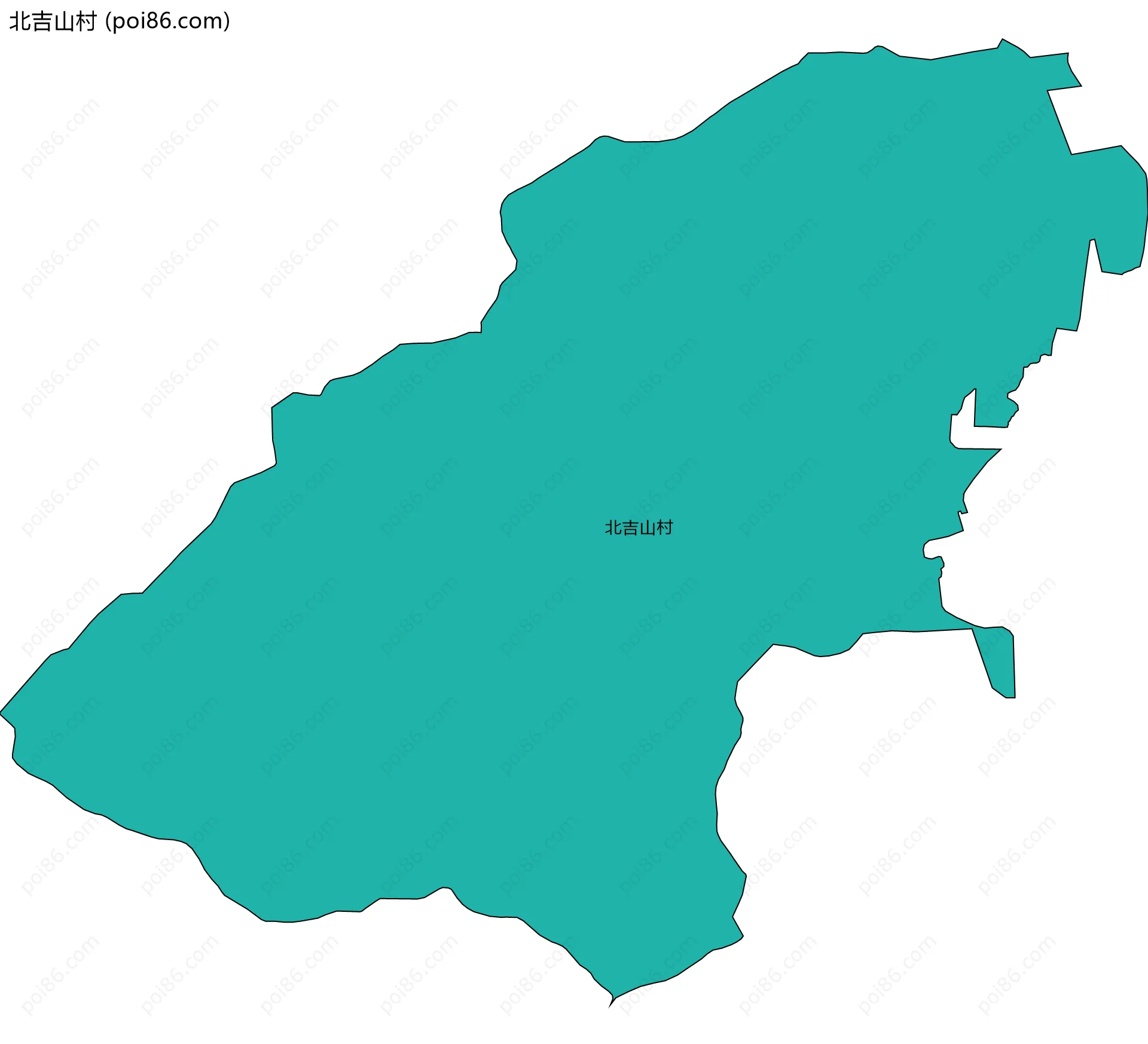 北吉山村边界地图