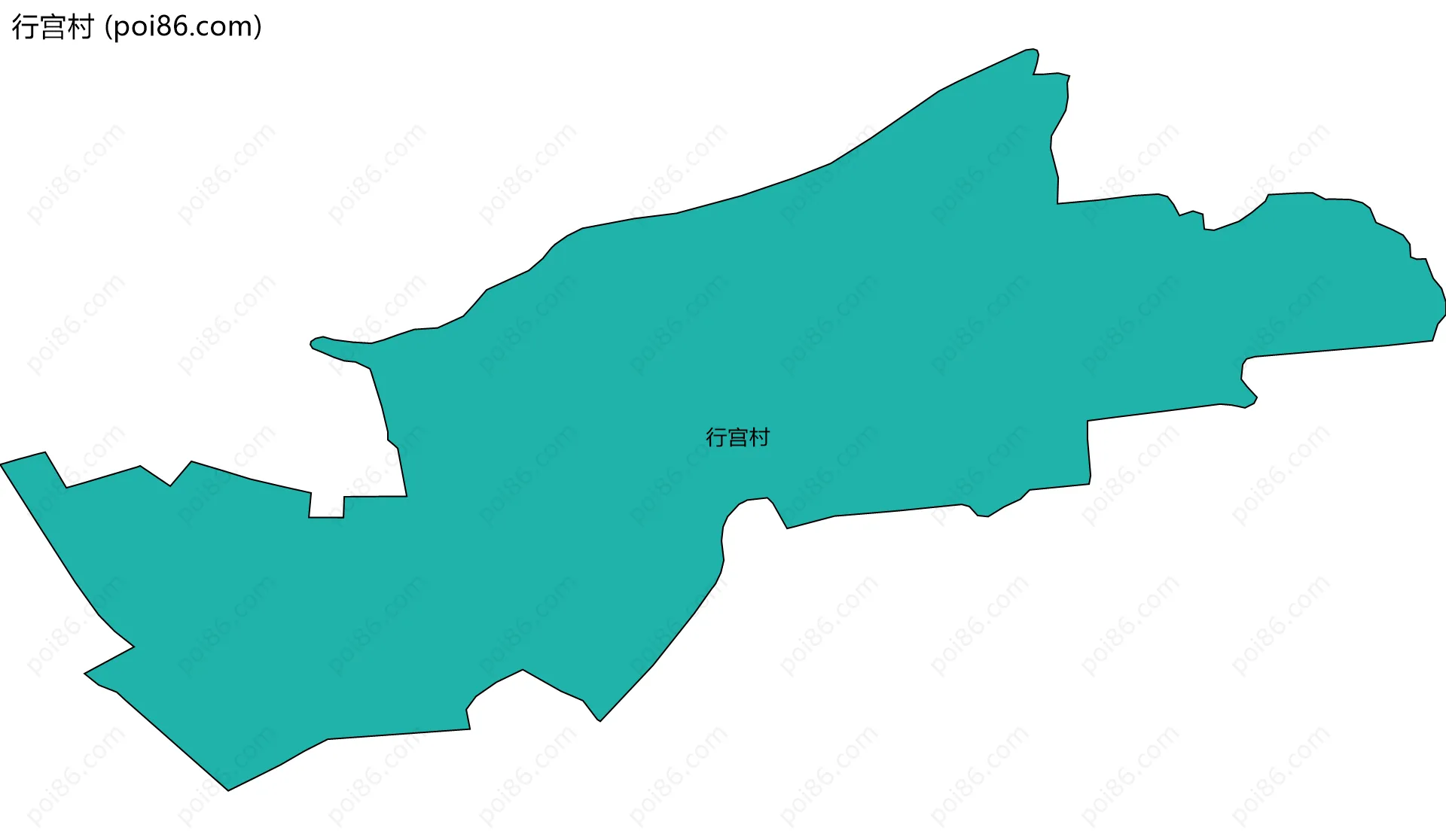 行宫村边界地图