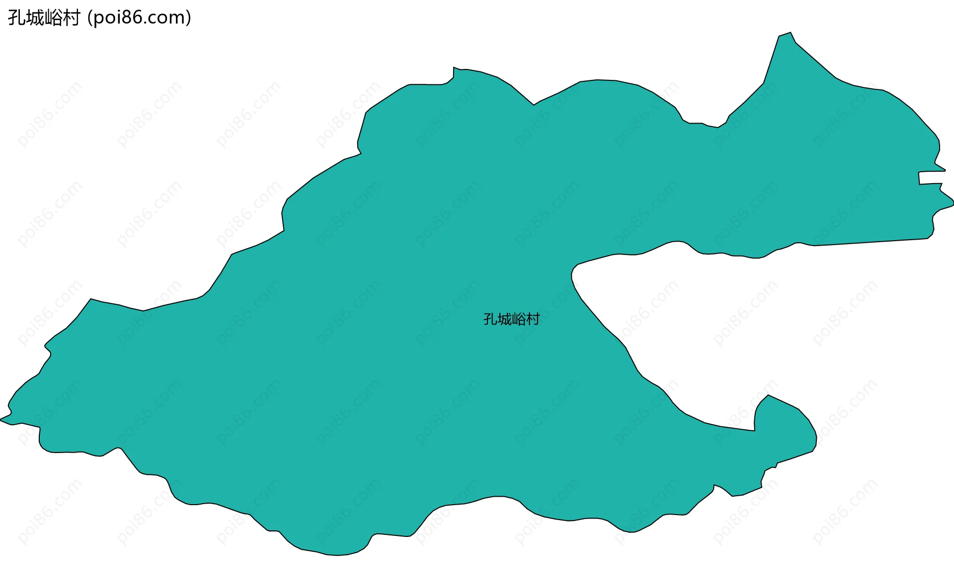 孔城峪村边界地图