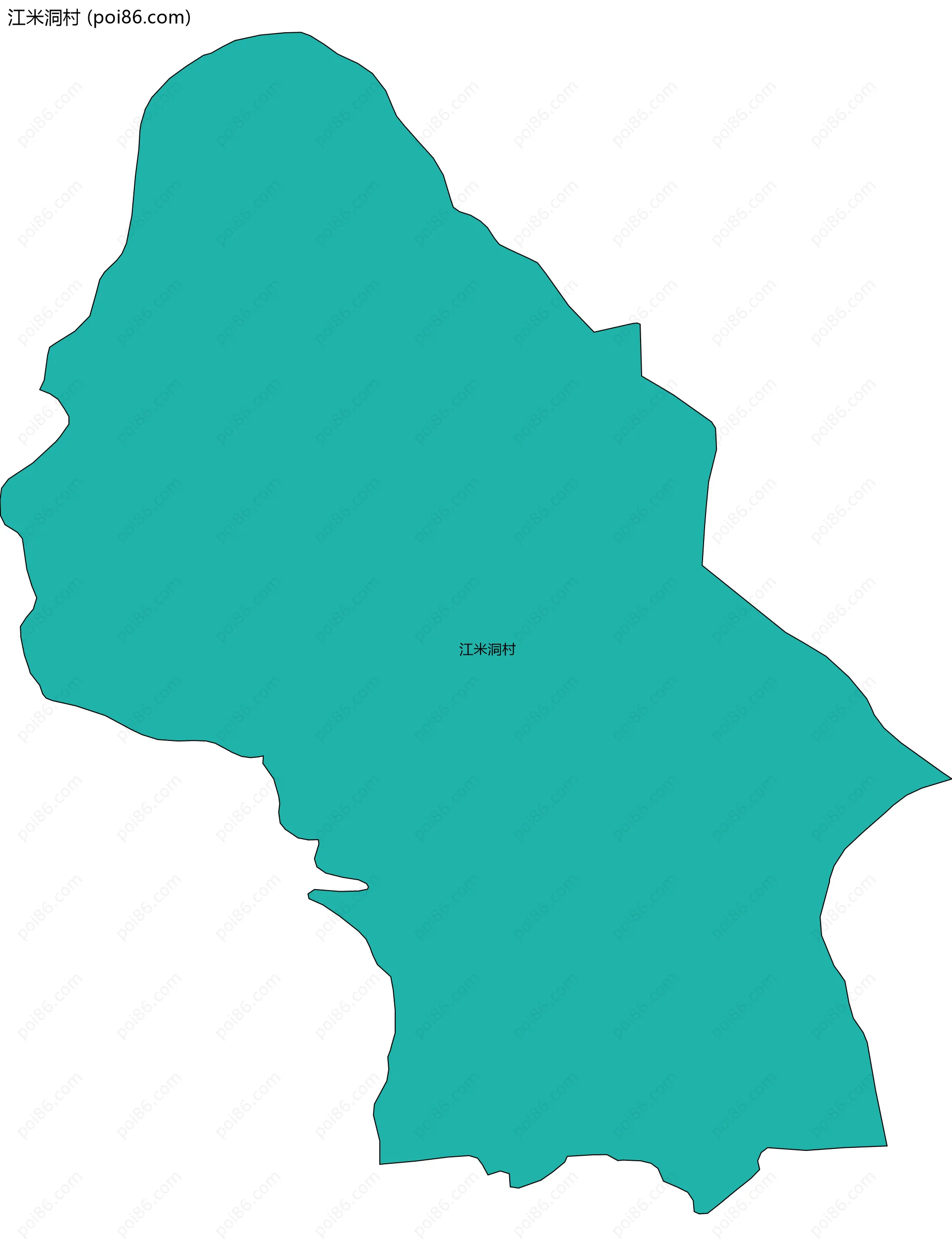 江米洞村边界地图