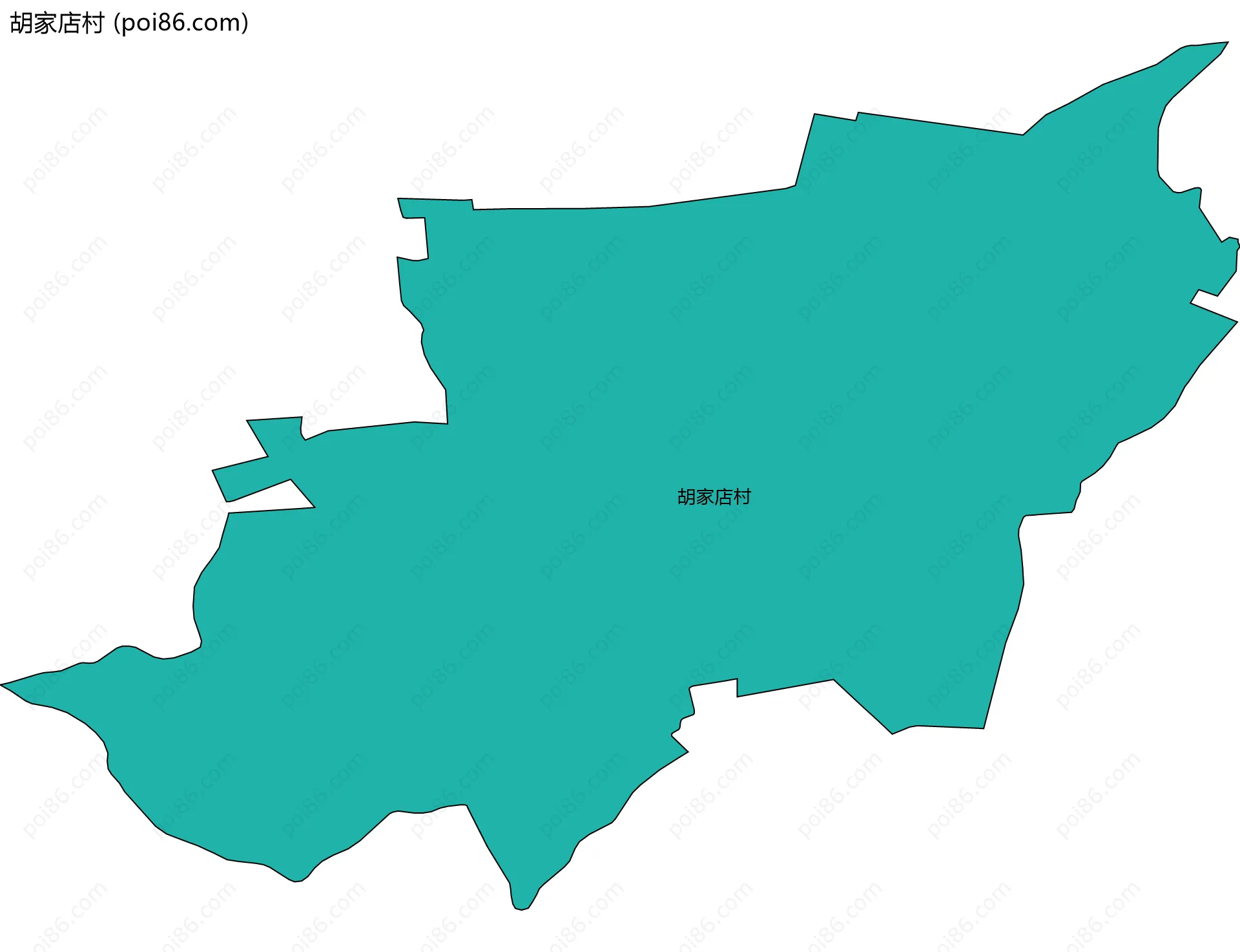 胡家店村边界地图