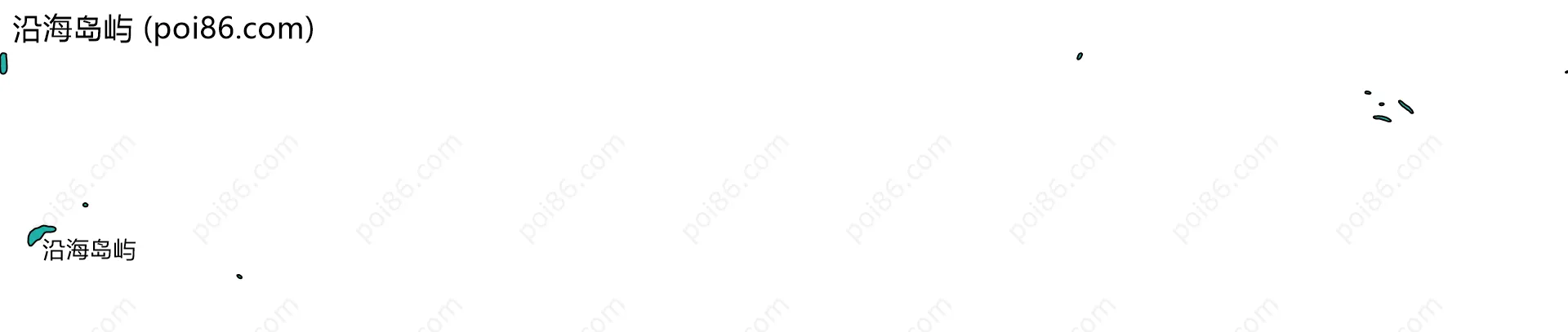 沿海岛屿边界地图(五级行政区划)