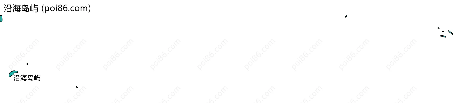 沿海岛屿边界地图