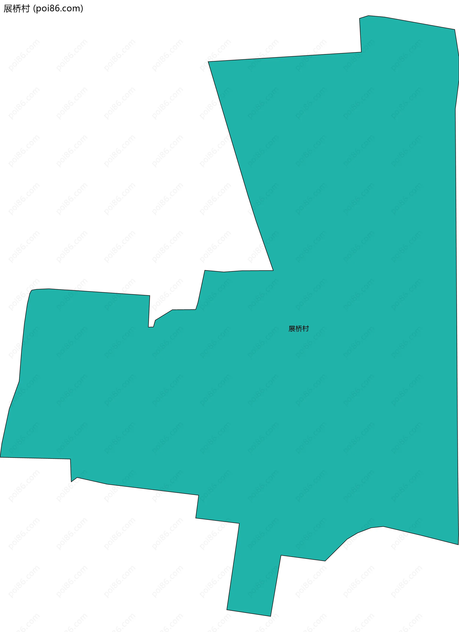 展桥村边界地图