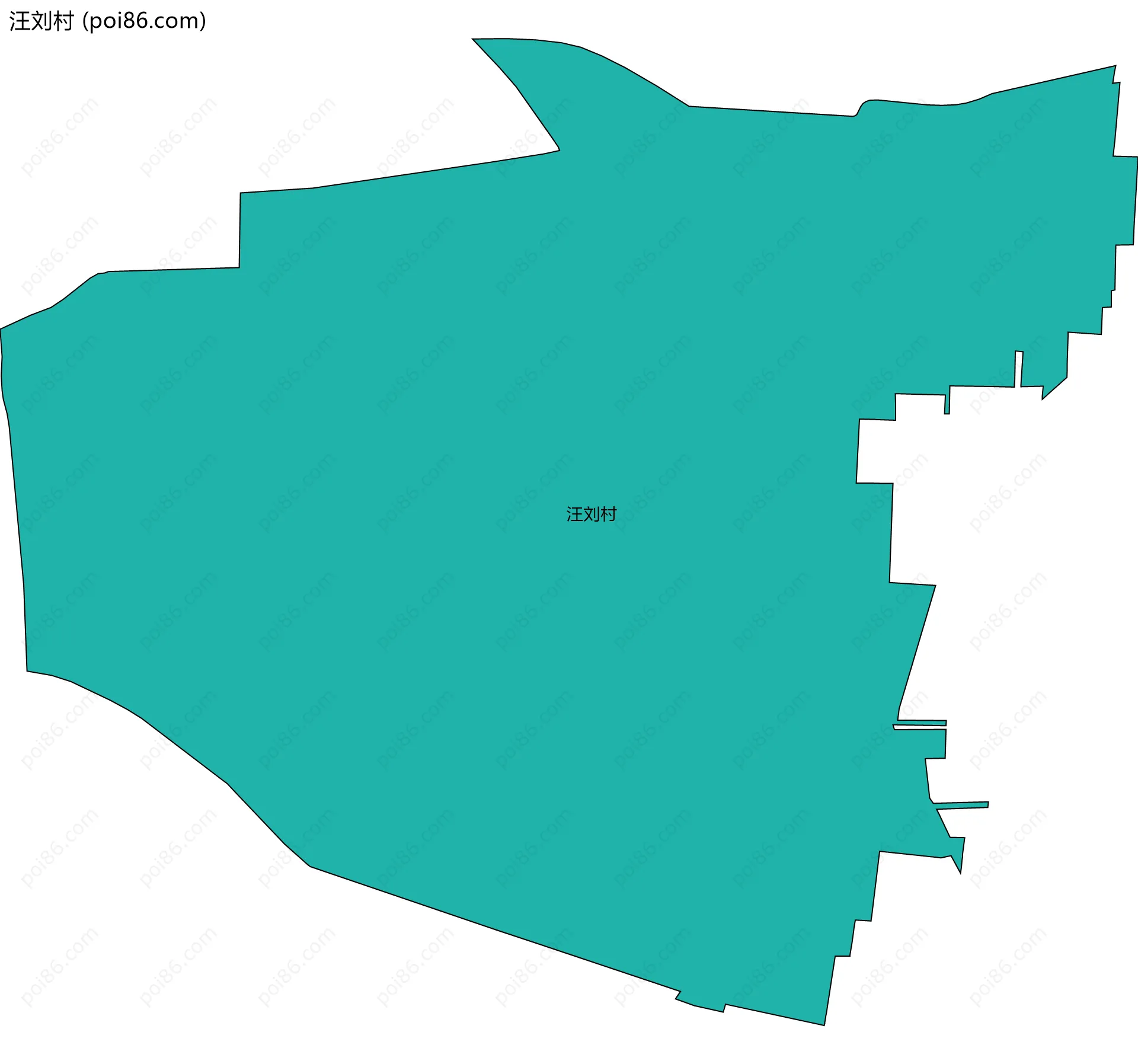 汪刘村边界地图