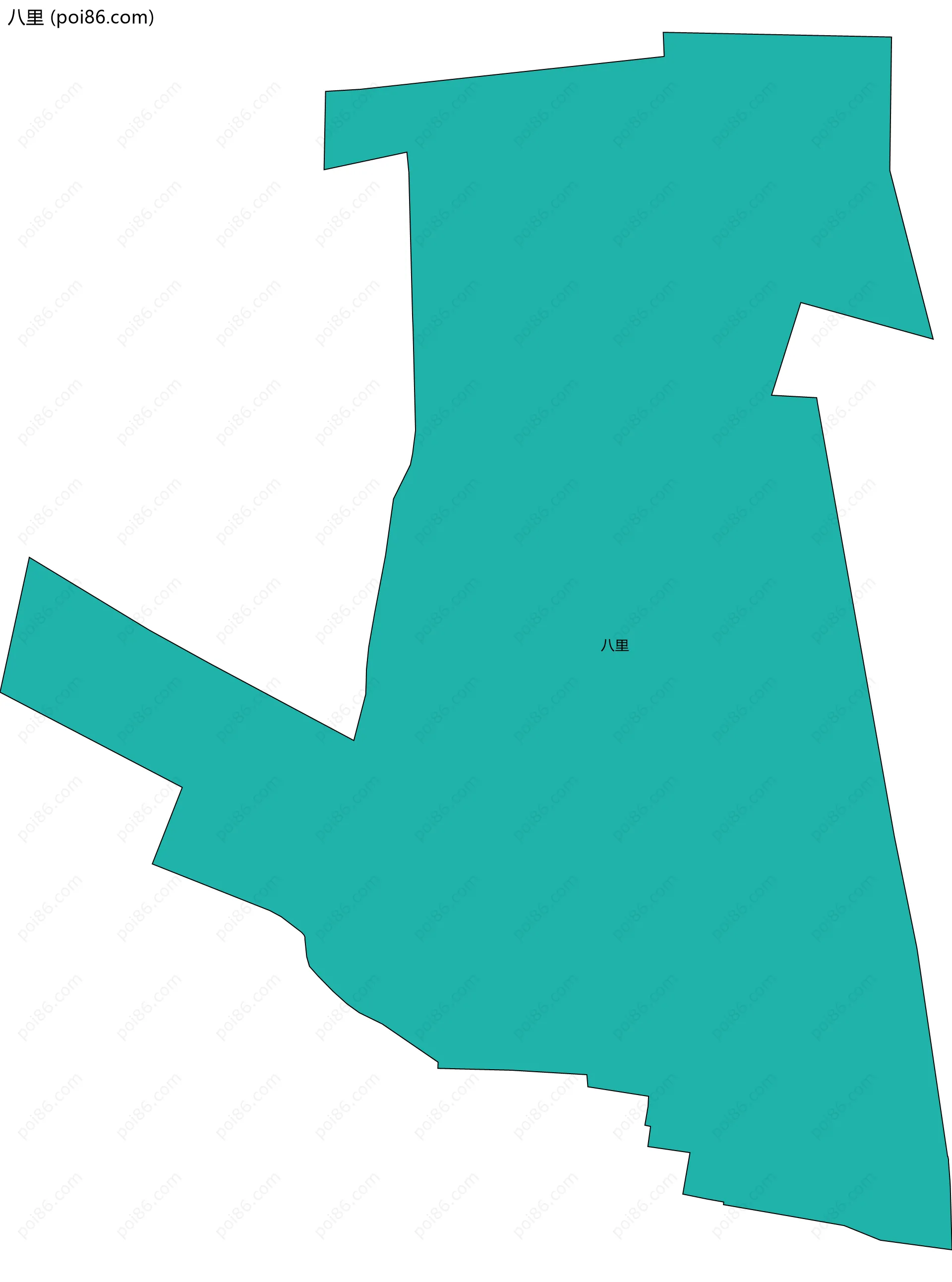 八里边界地图