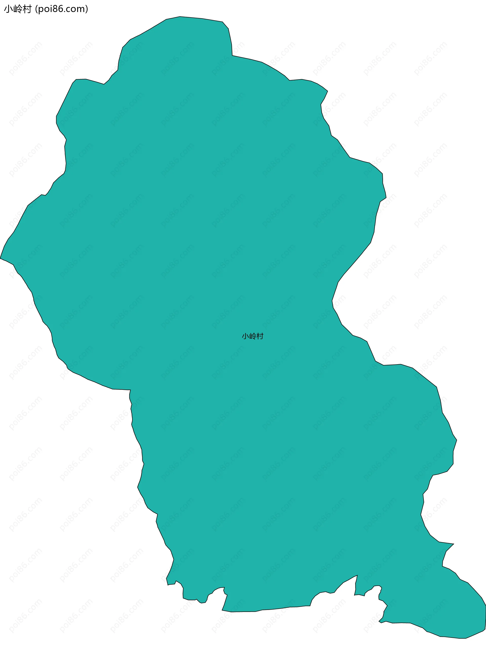 小岭村边界地图