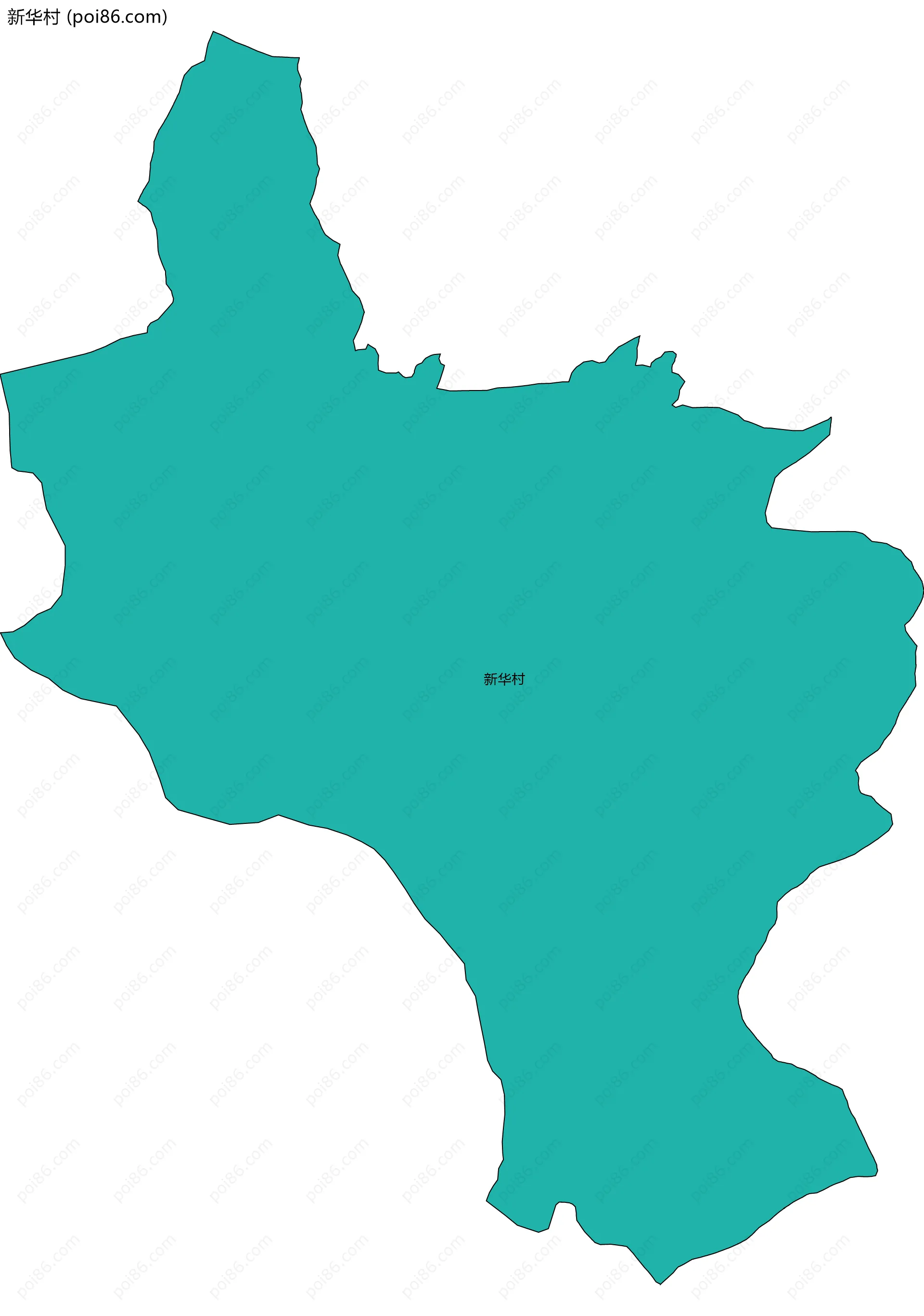 新华村边界地图