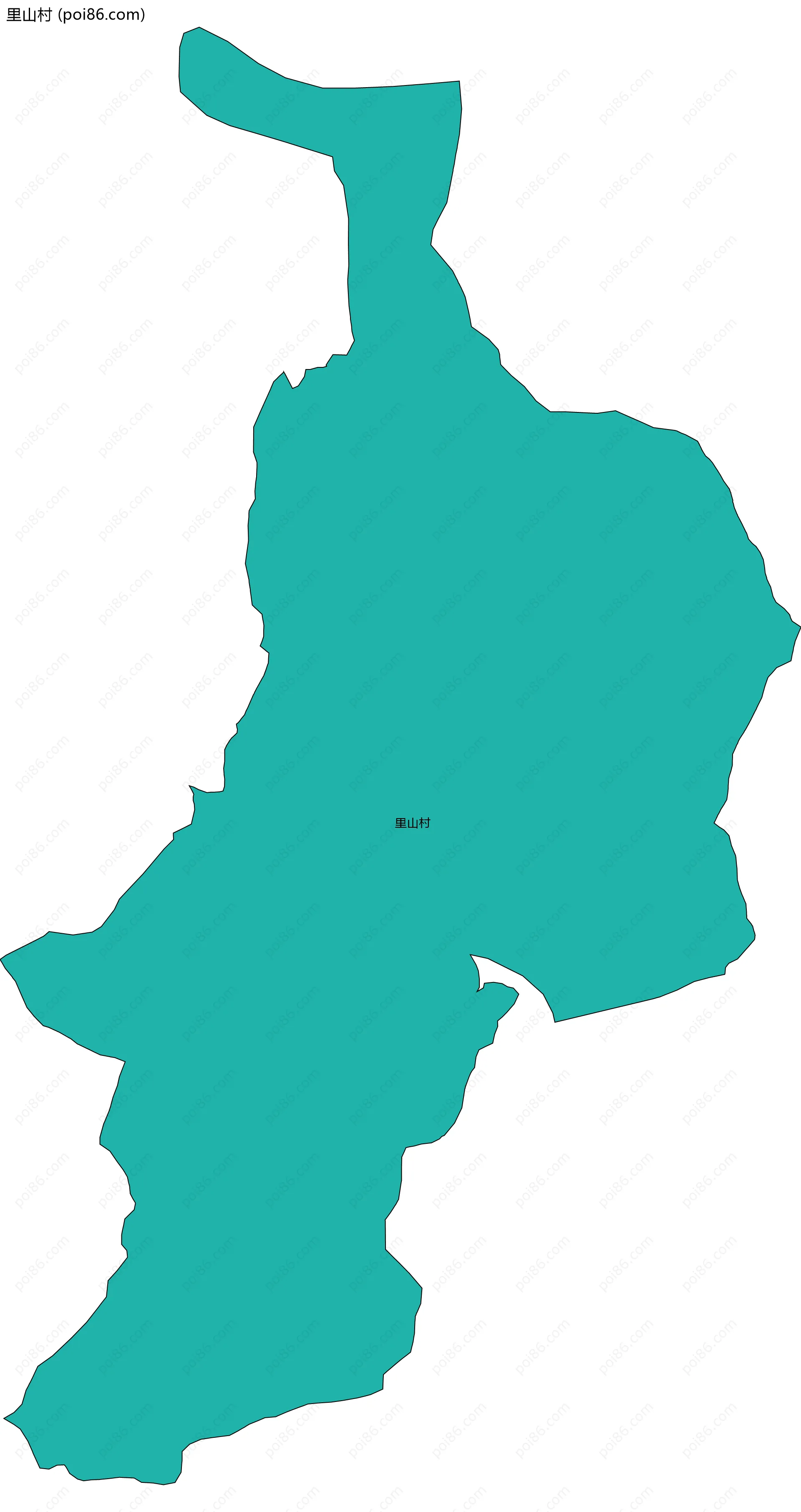 里山村边界地图