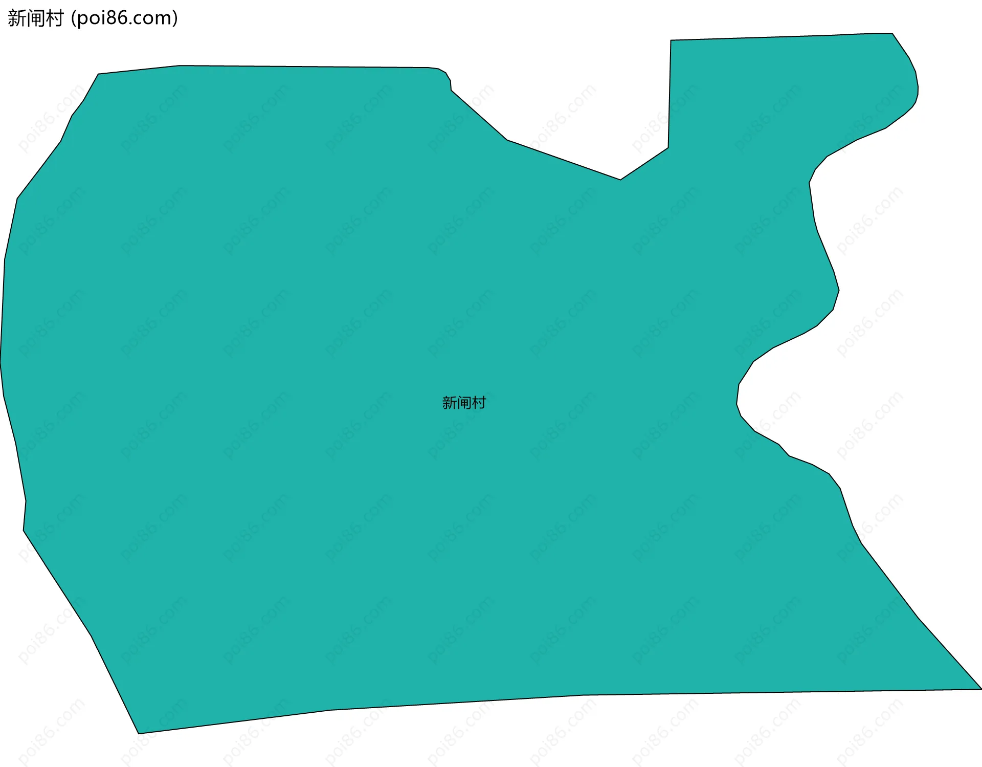 新闸村边界地图