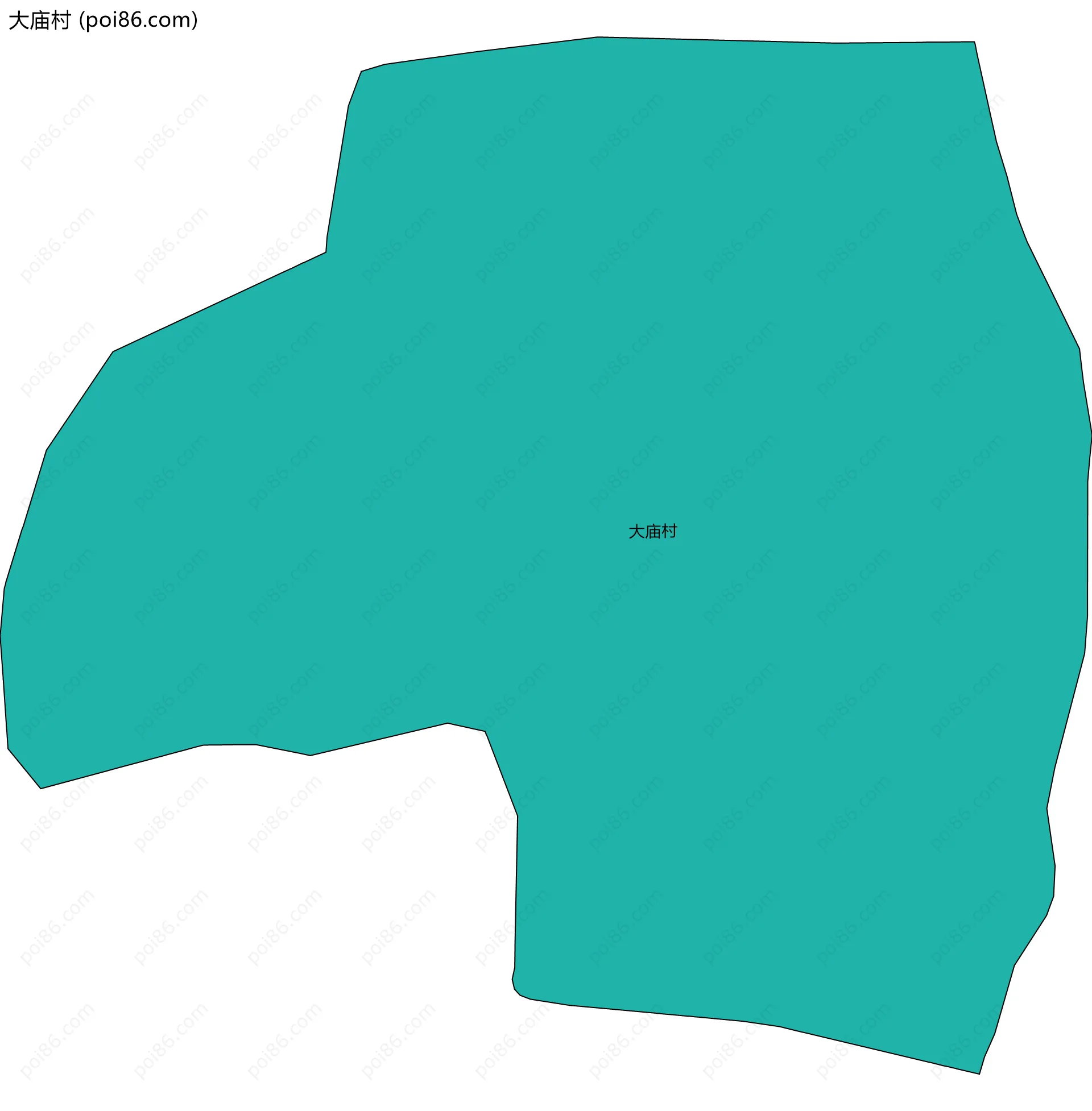 大庙村边界地图