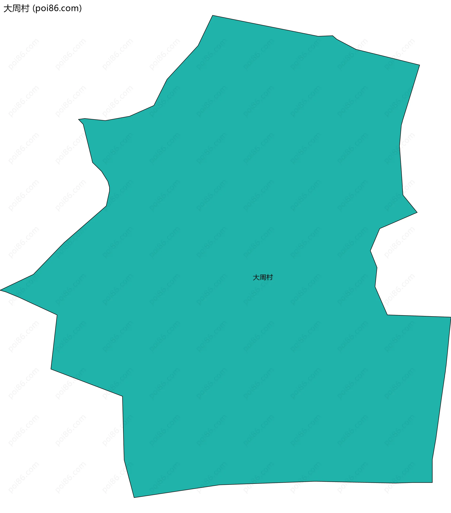 大周村边界地图