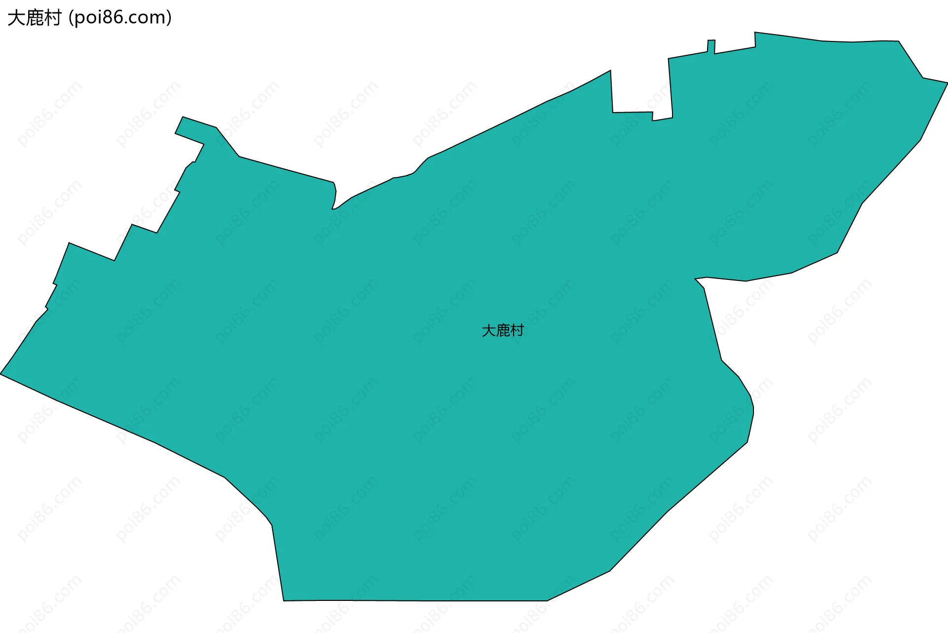 大鹿村边界地图
