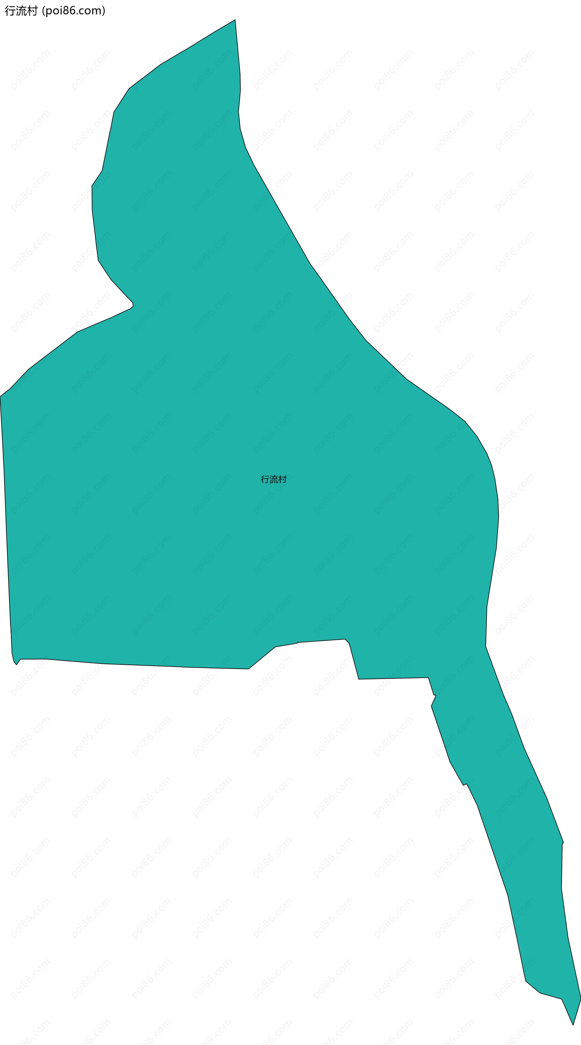 行流村边界地图