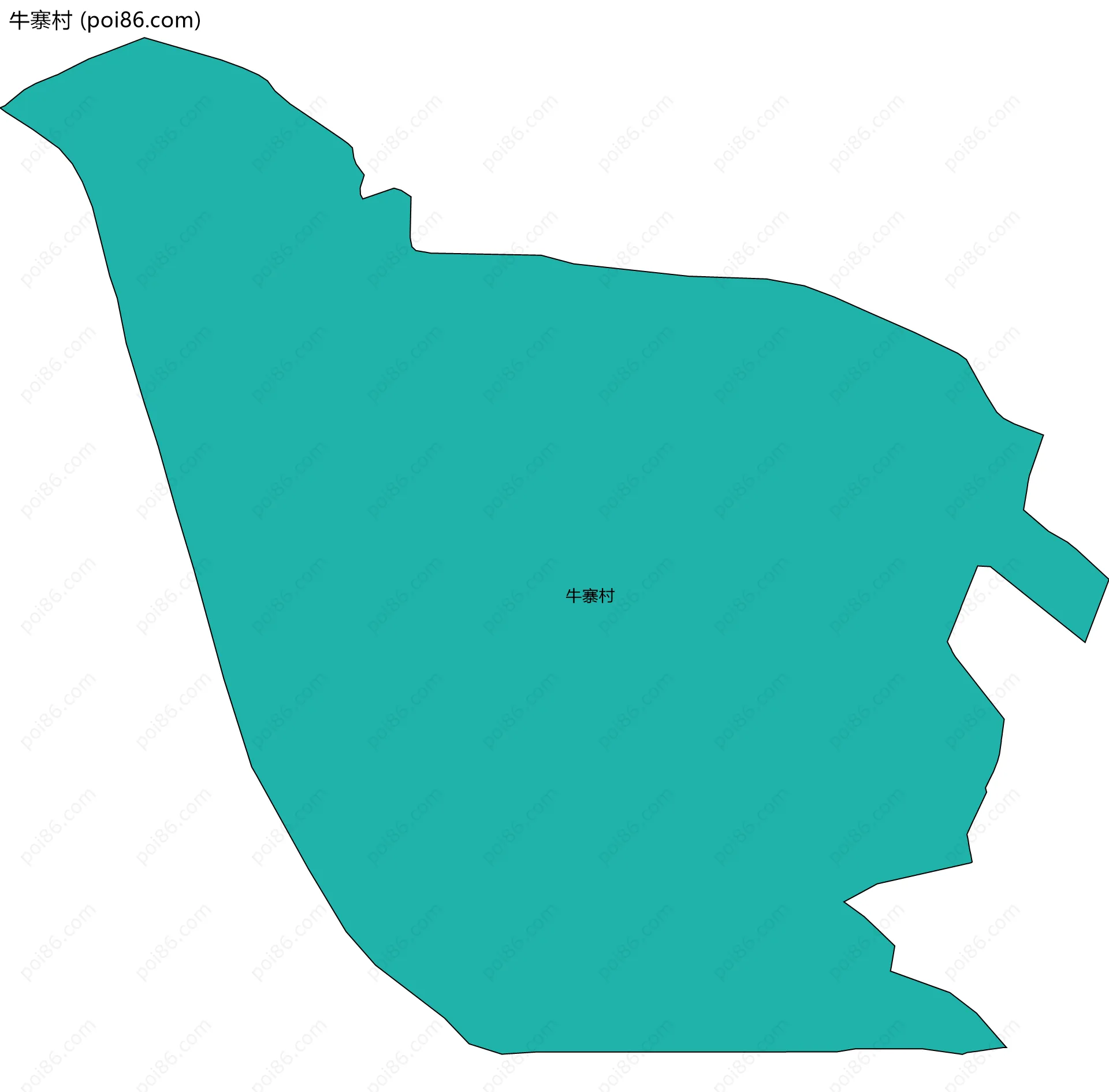 牛寨村边界地图