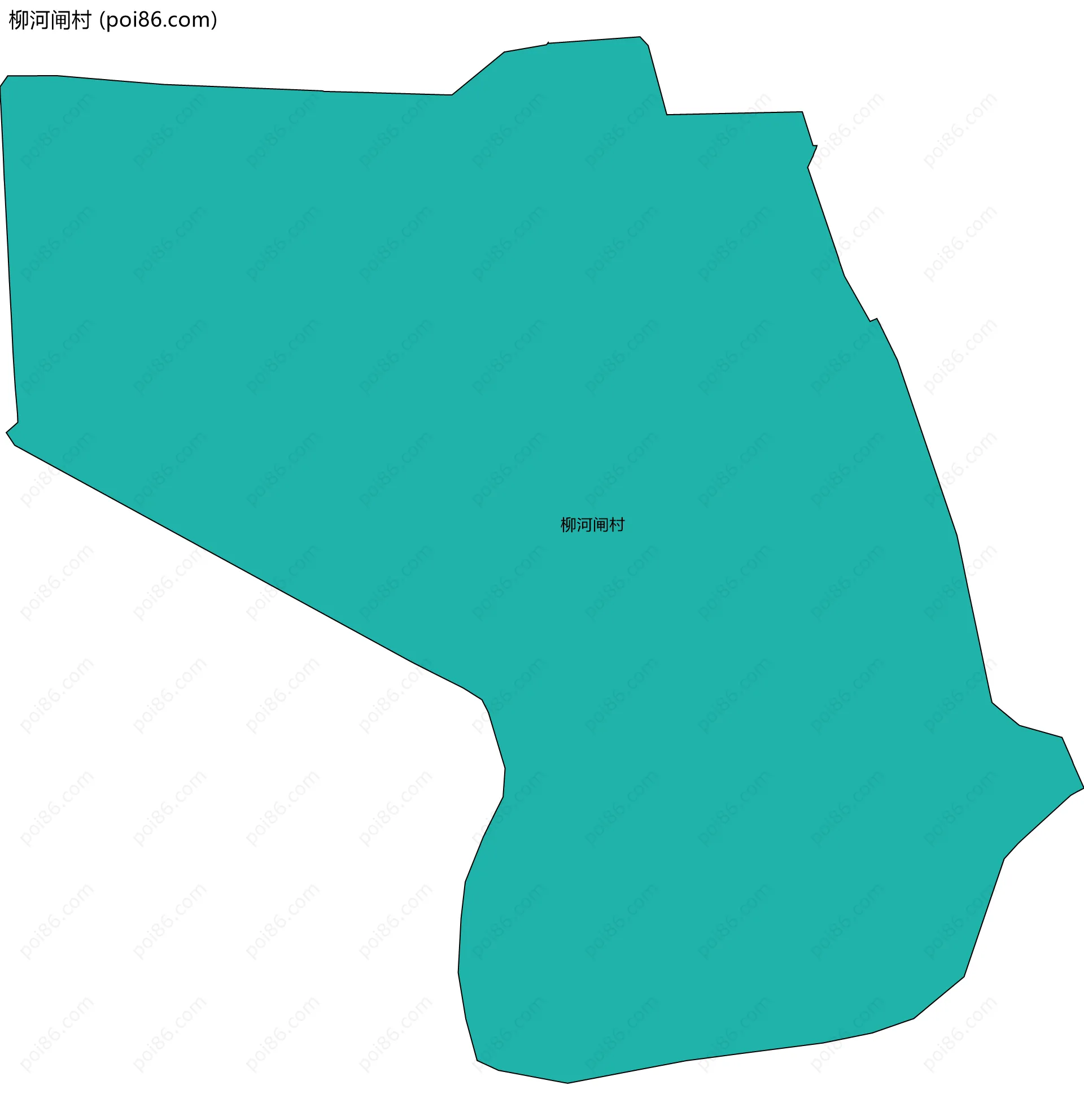 柳河闸村边界地图