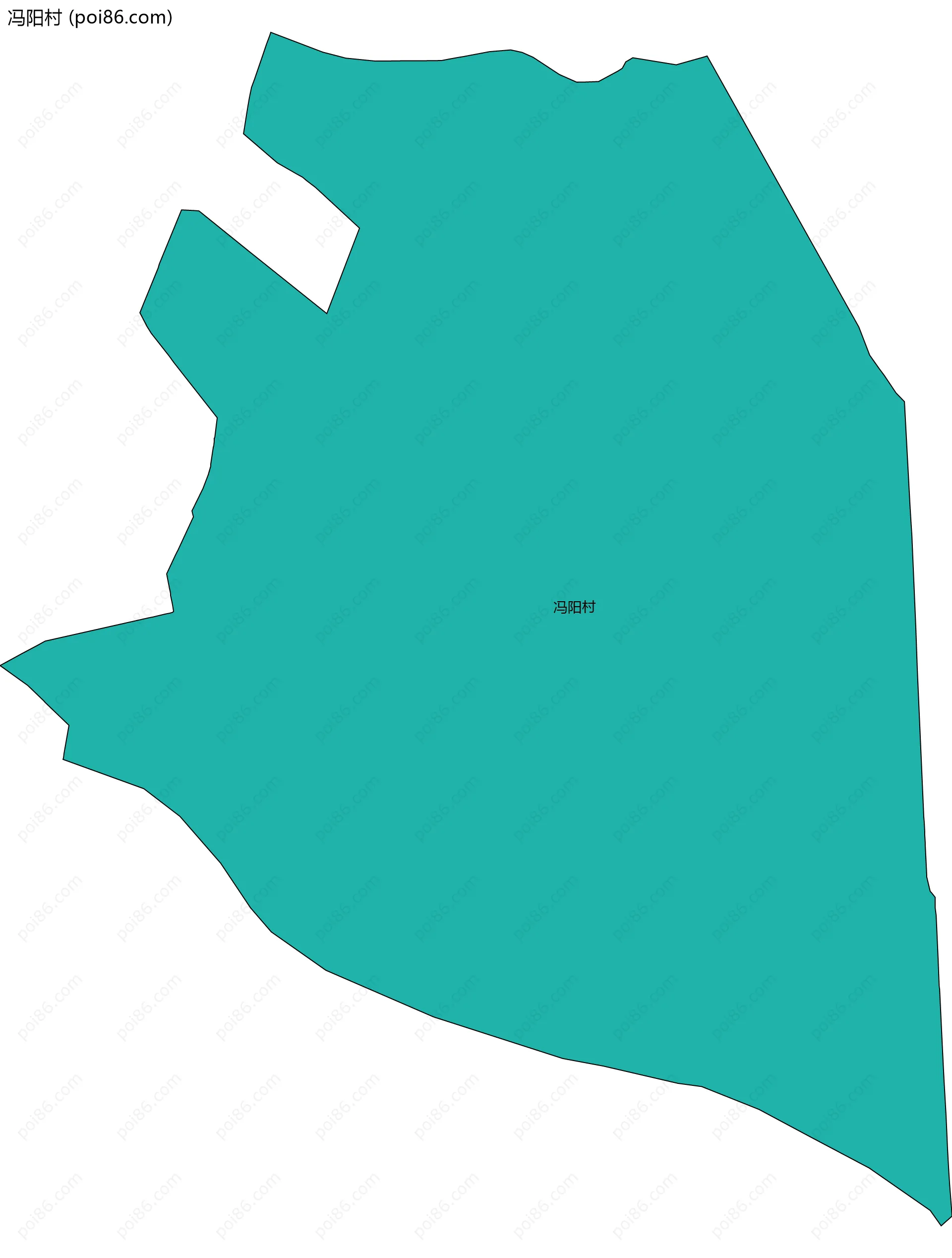 冯阳村边界地图