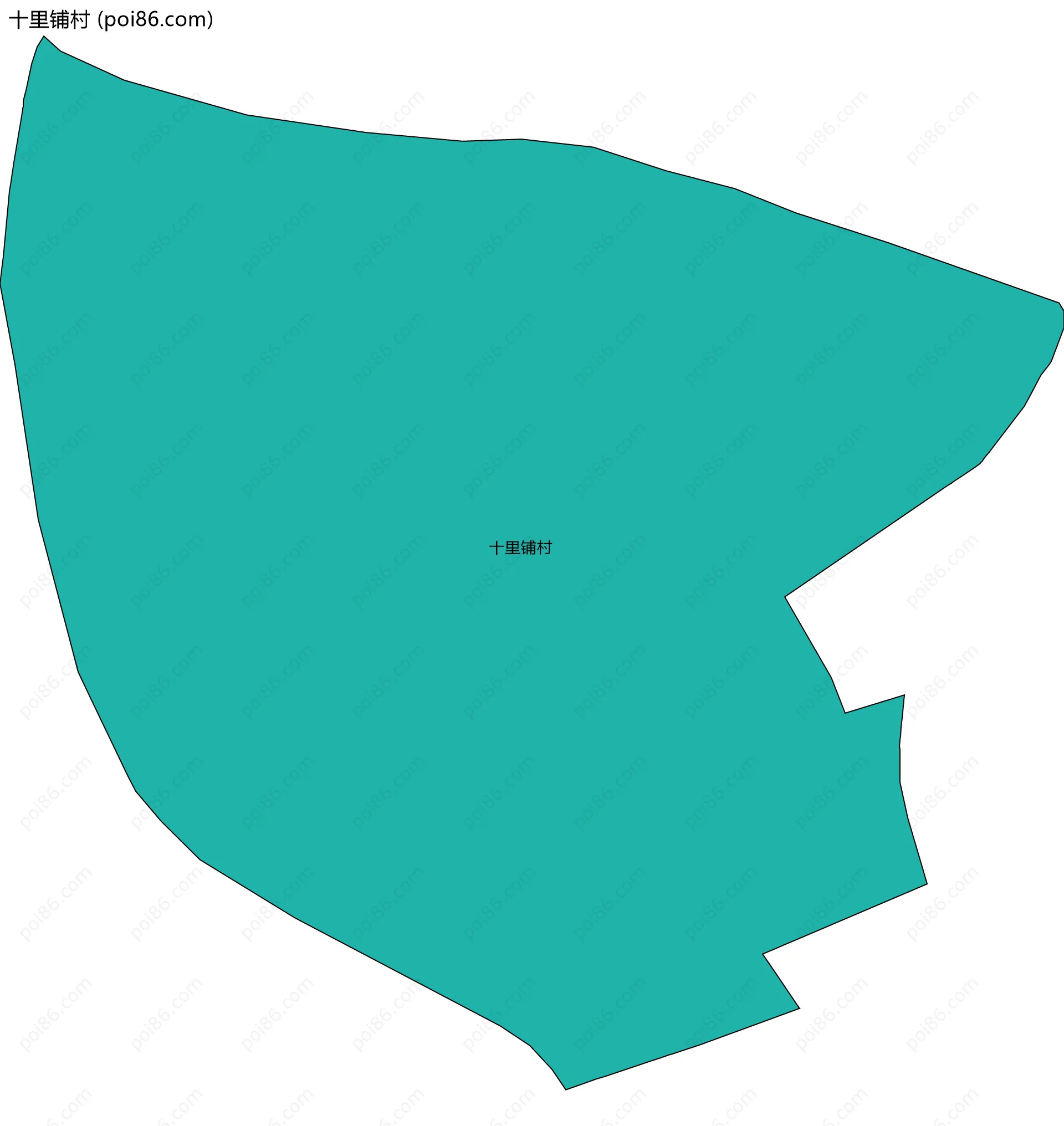 十里铺村边界地图