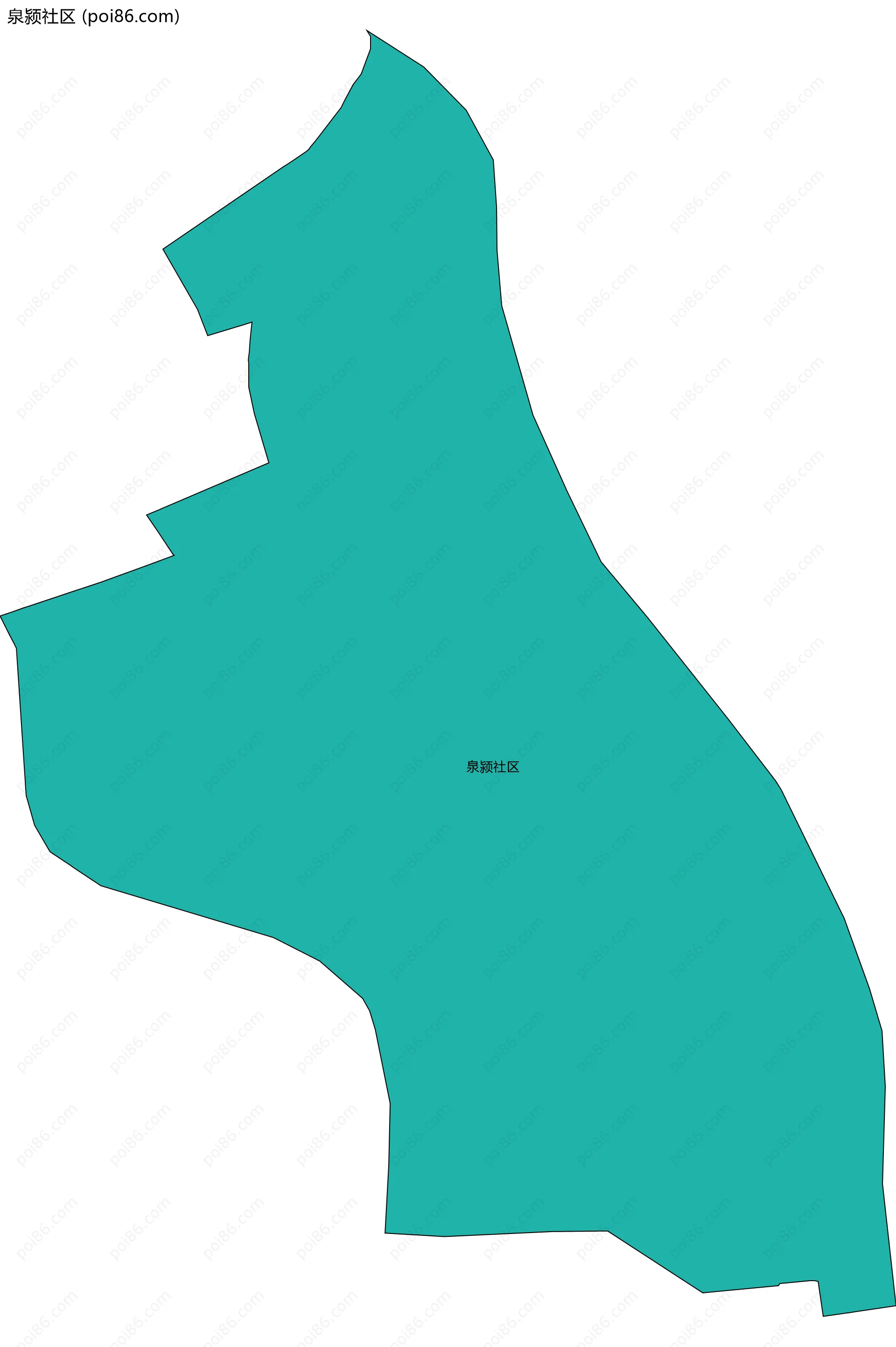 泉颍社区边界地图