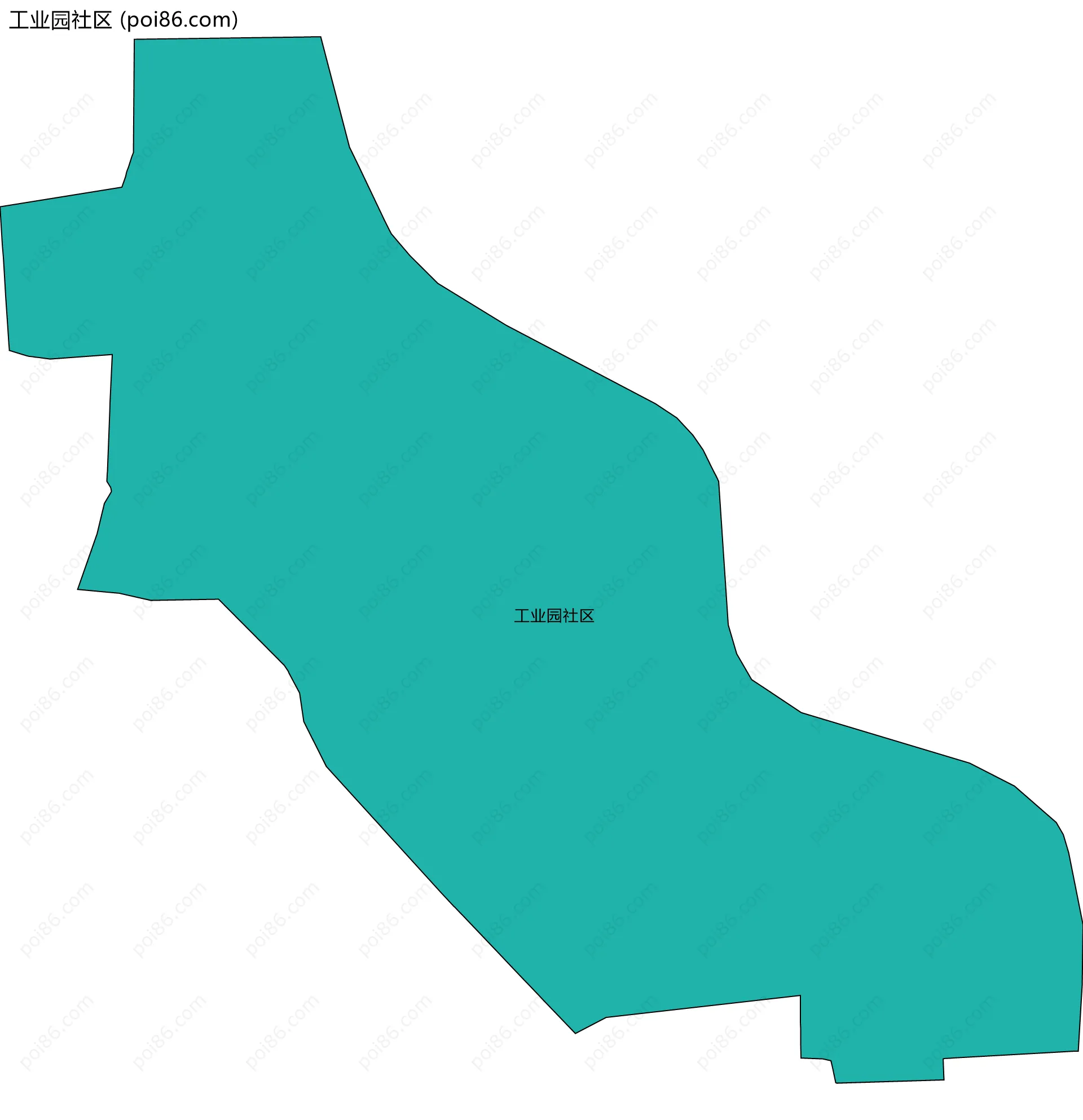 工业园社区边界地图