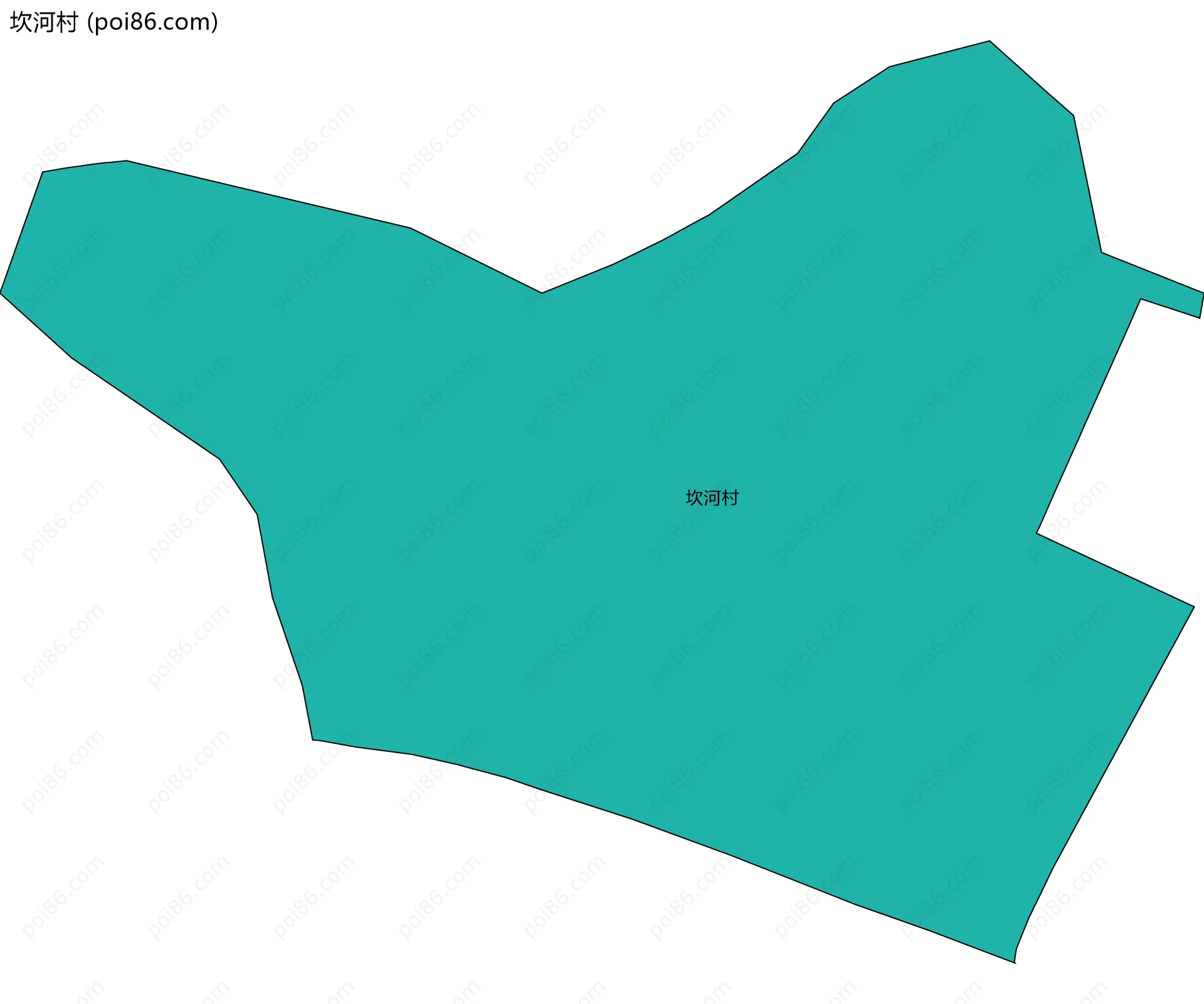 坎河村边界地图