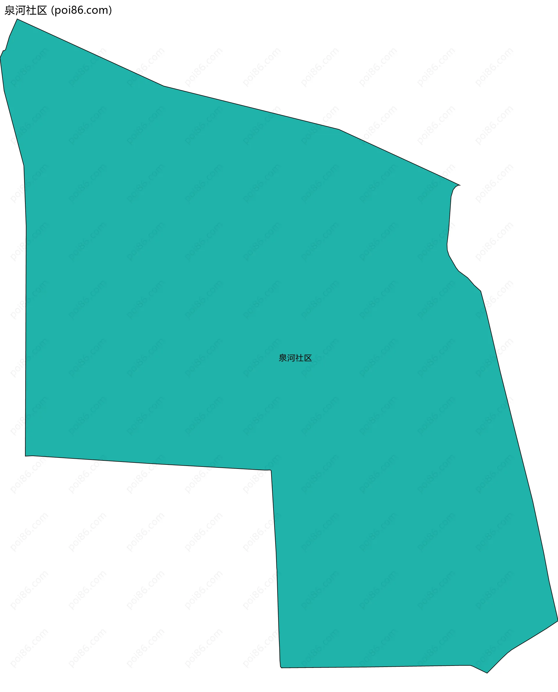 泉河社区边界地图