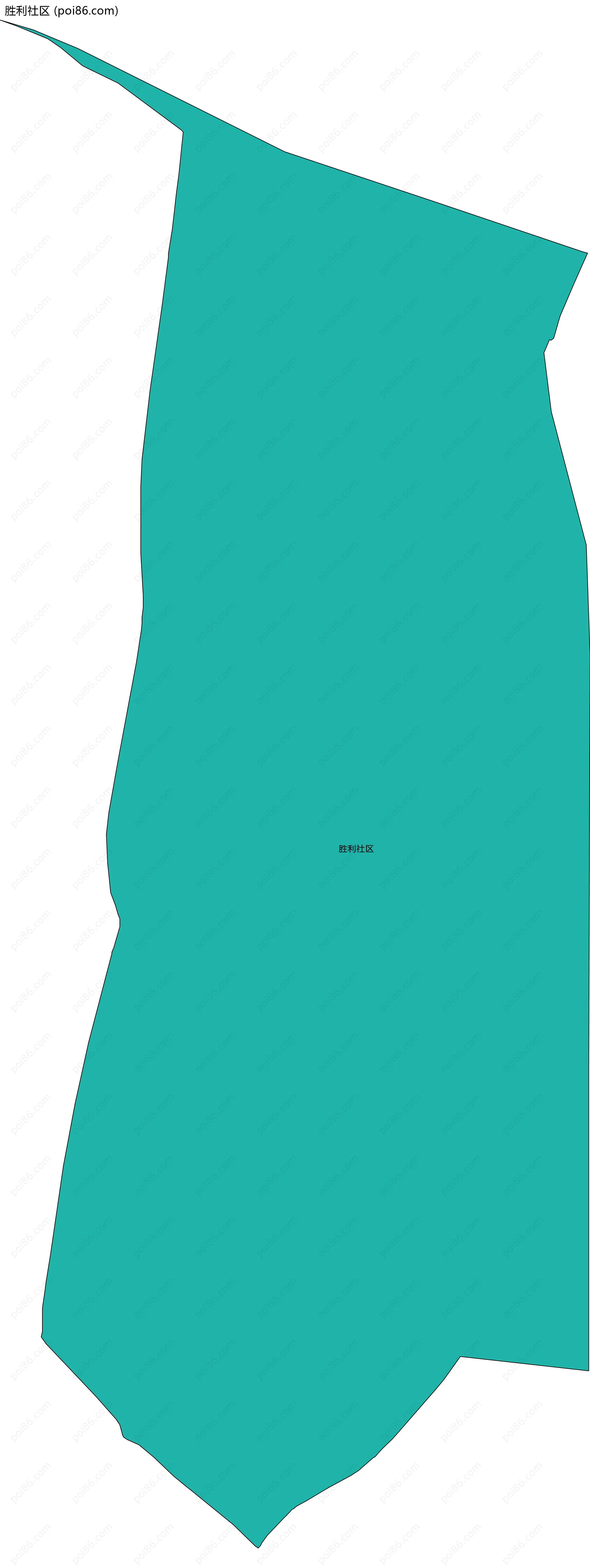 胜利社区边界地图