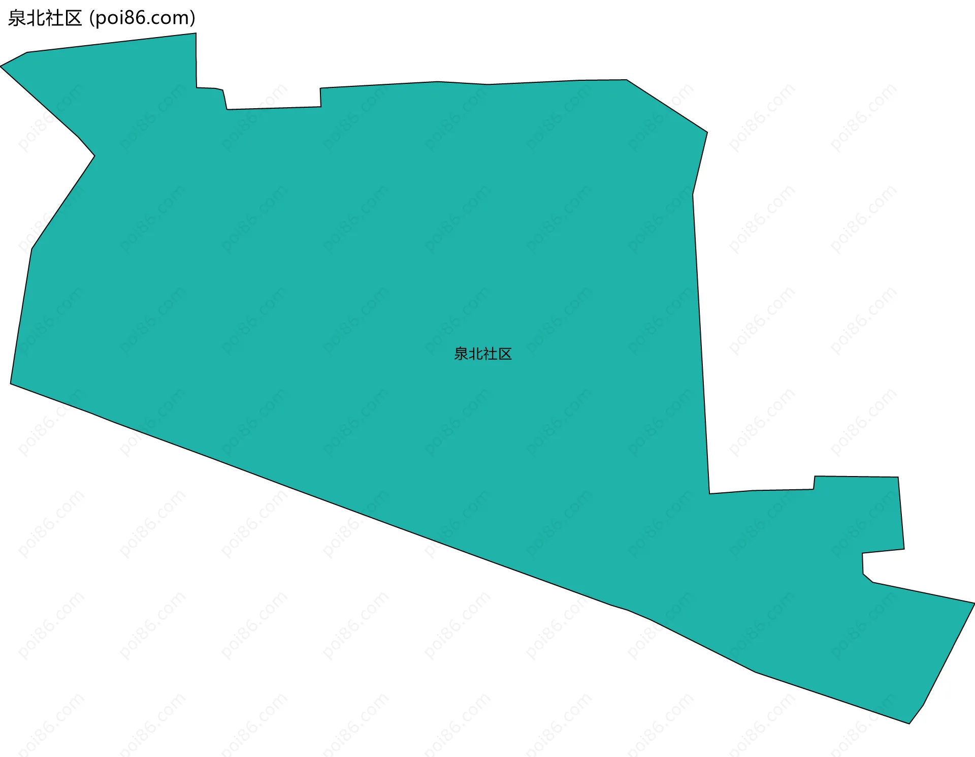泉北社区边界地图