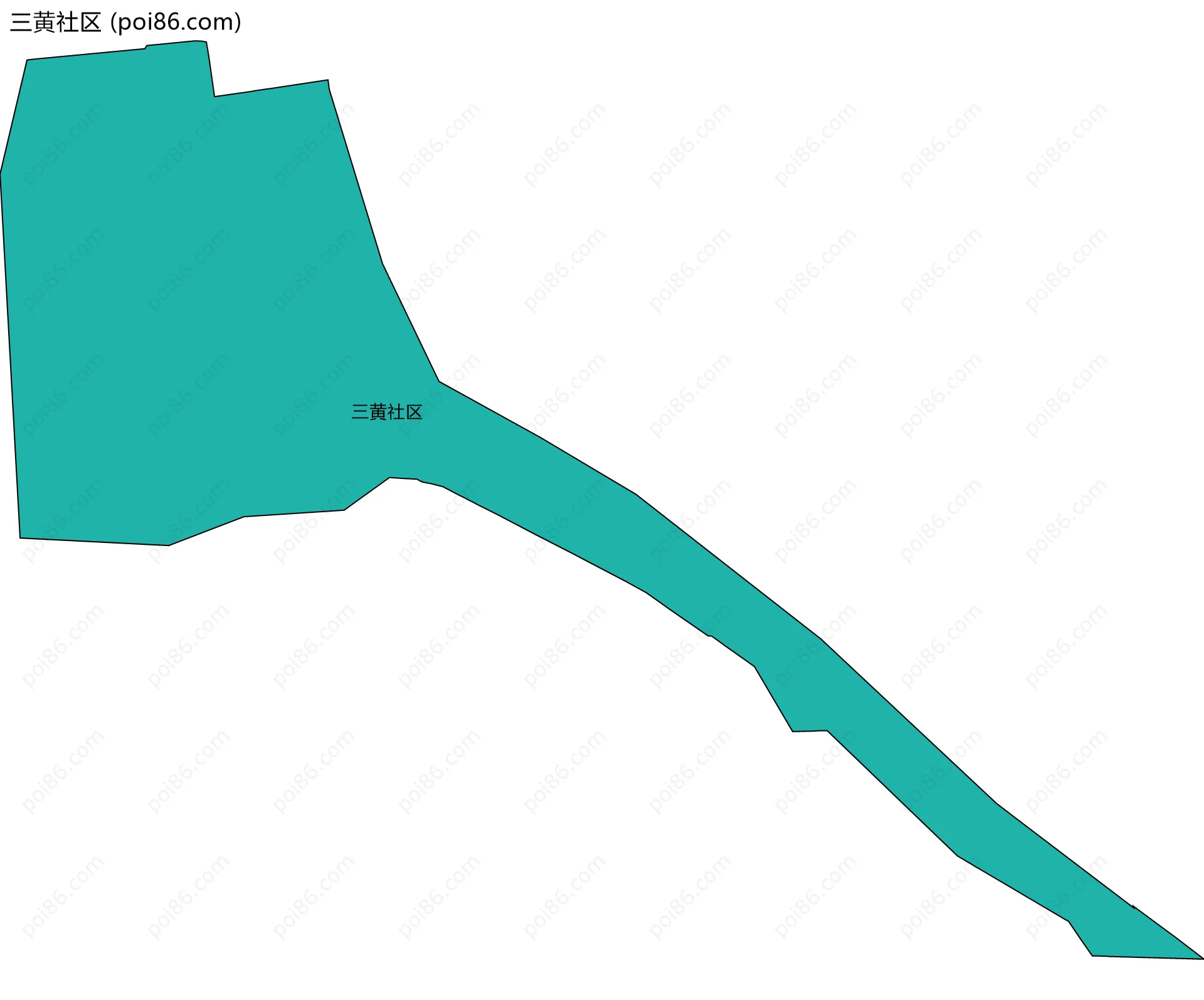 三黄社区边界地图