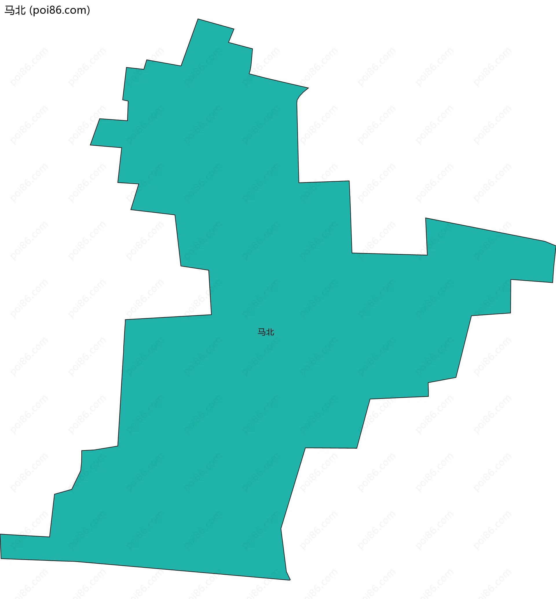 马北边界地图