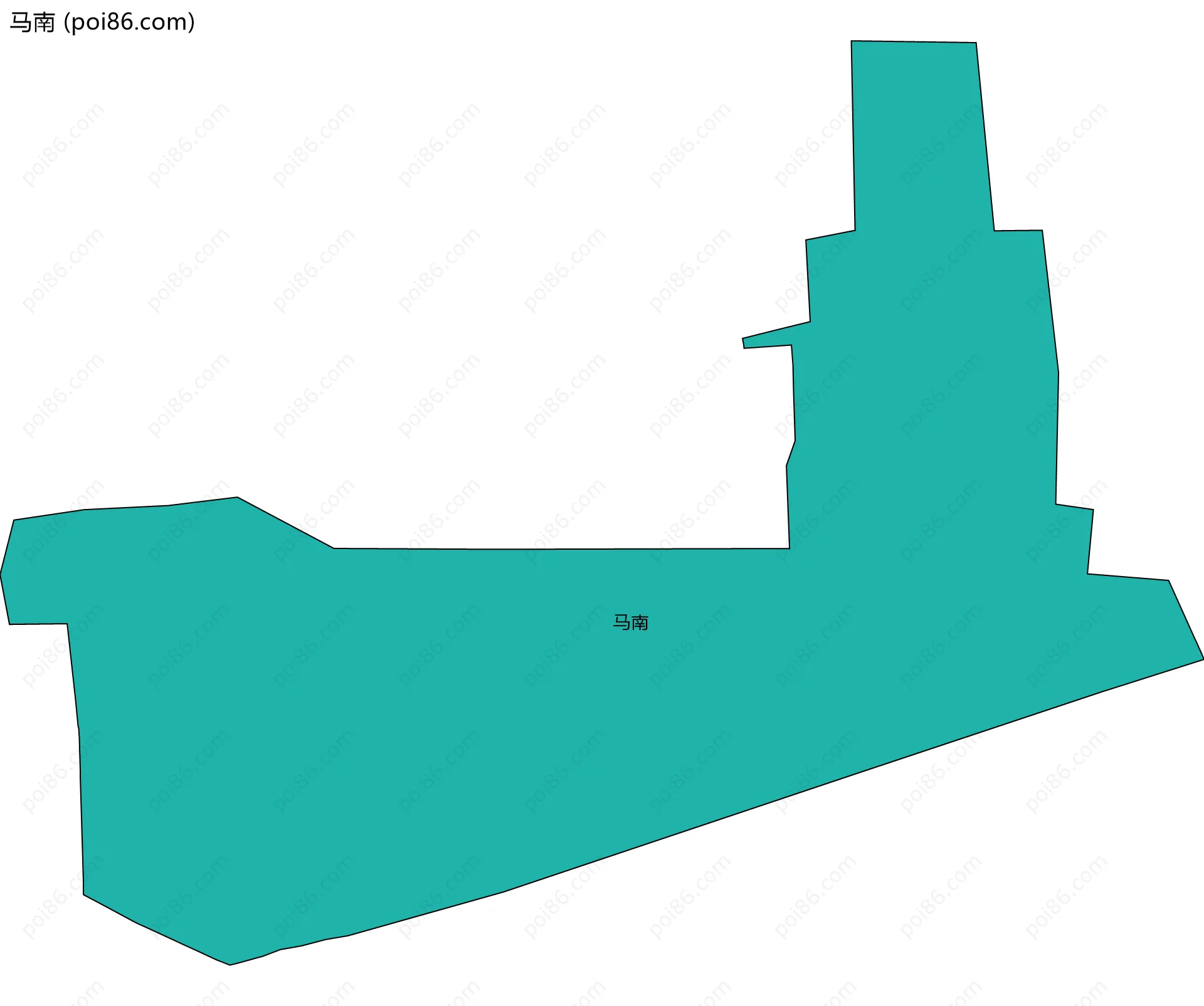 马南边界地图