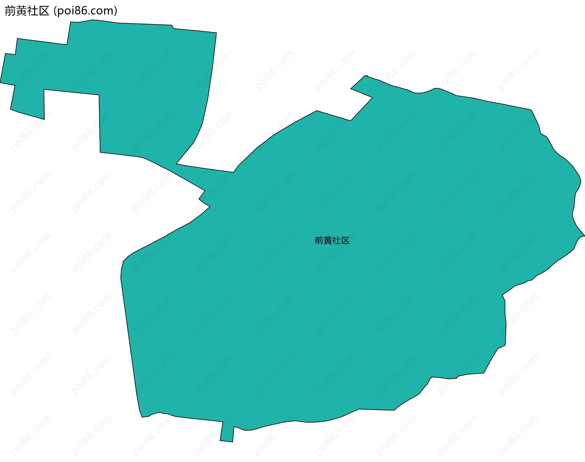 前黄社区边界地图