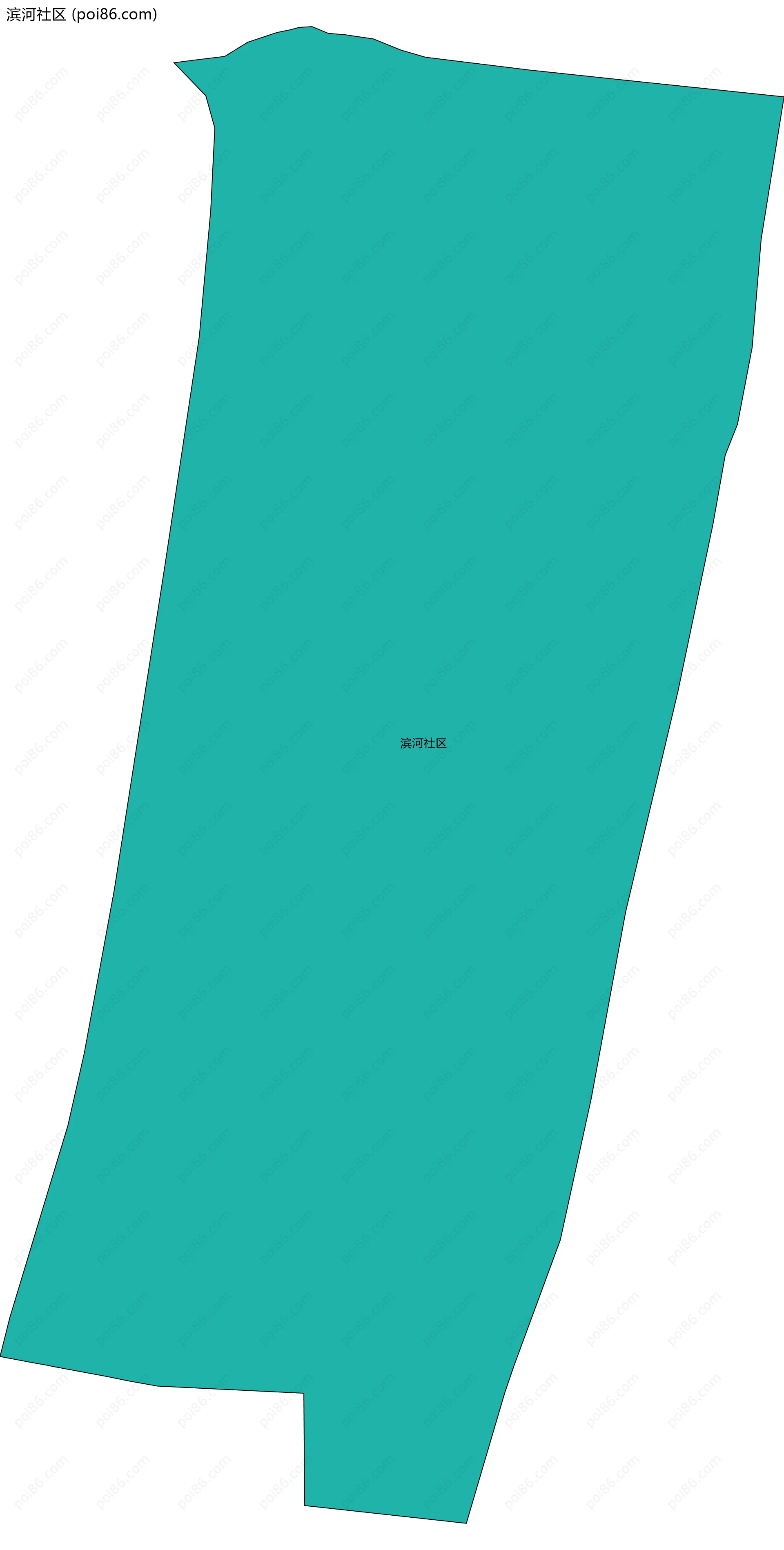 滨河社区边界地图