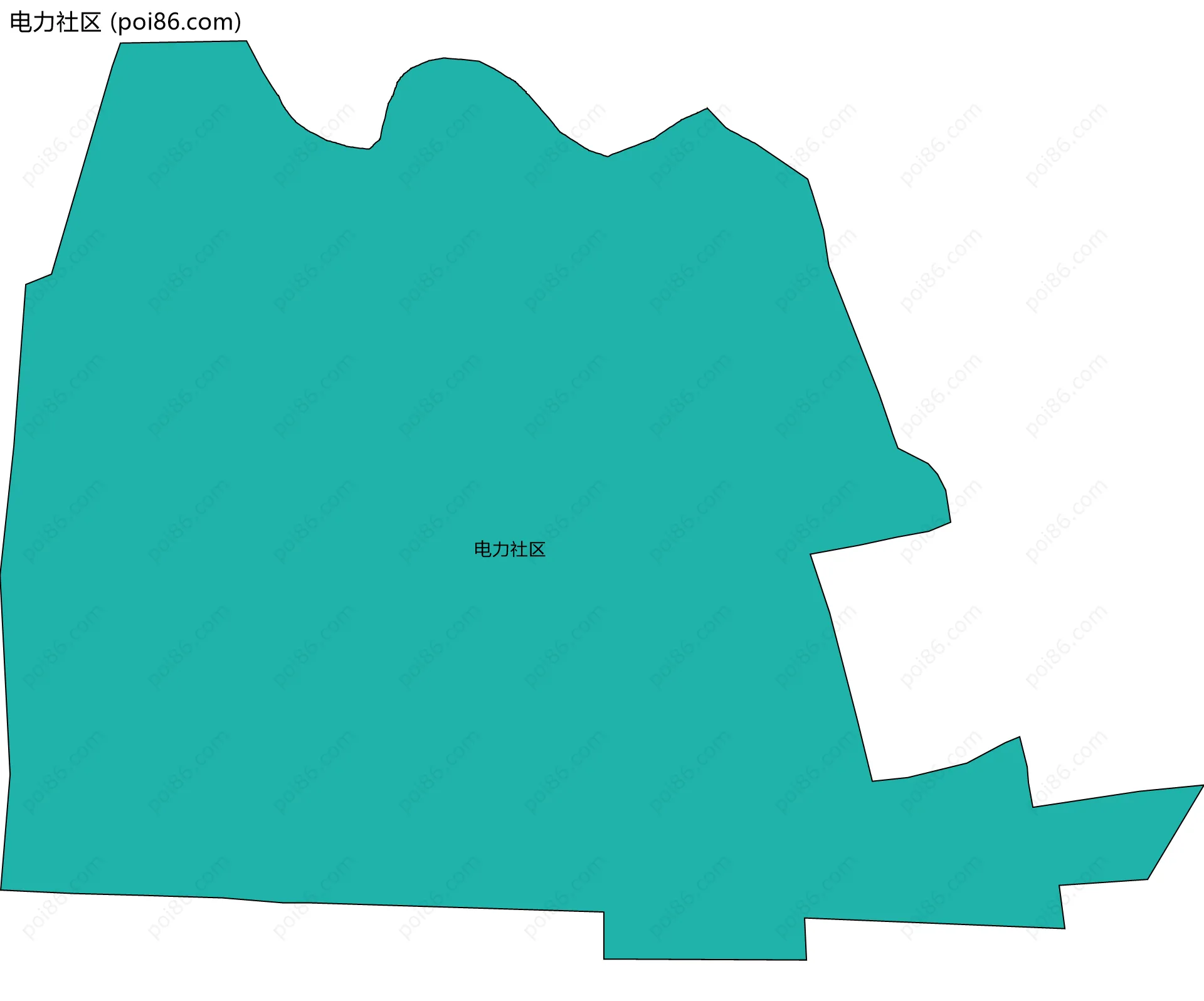 电力社区边界地图