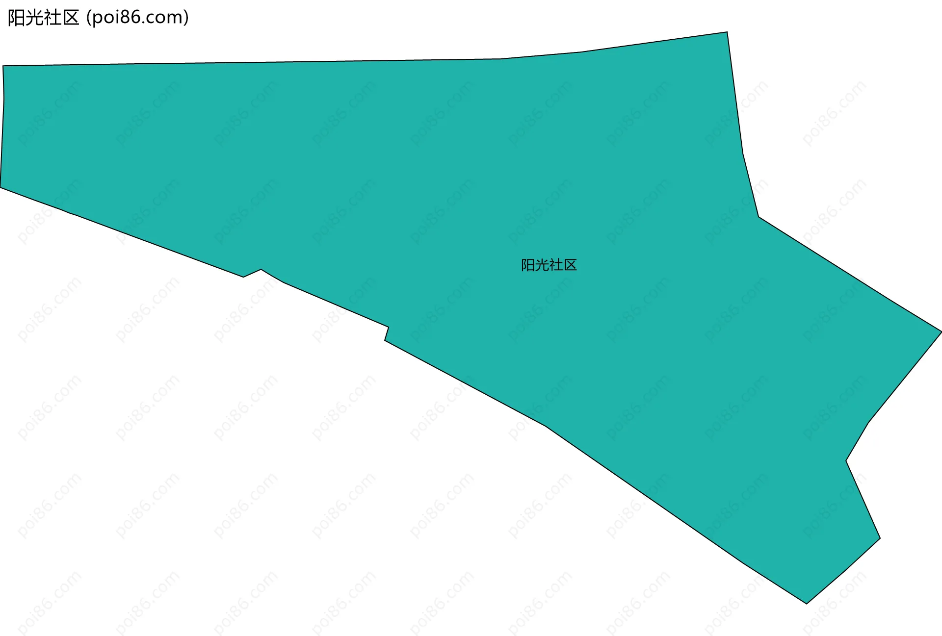 阳光社区边界地图