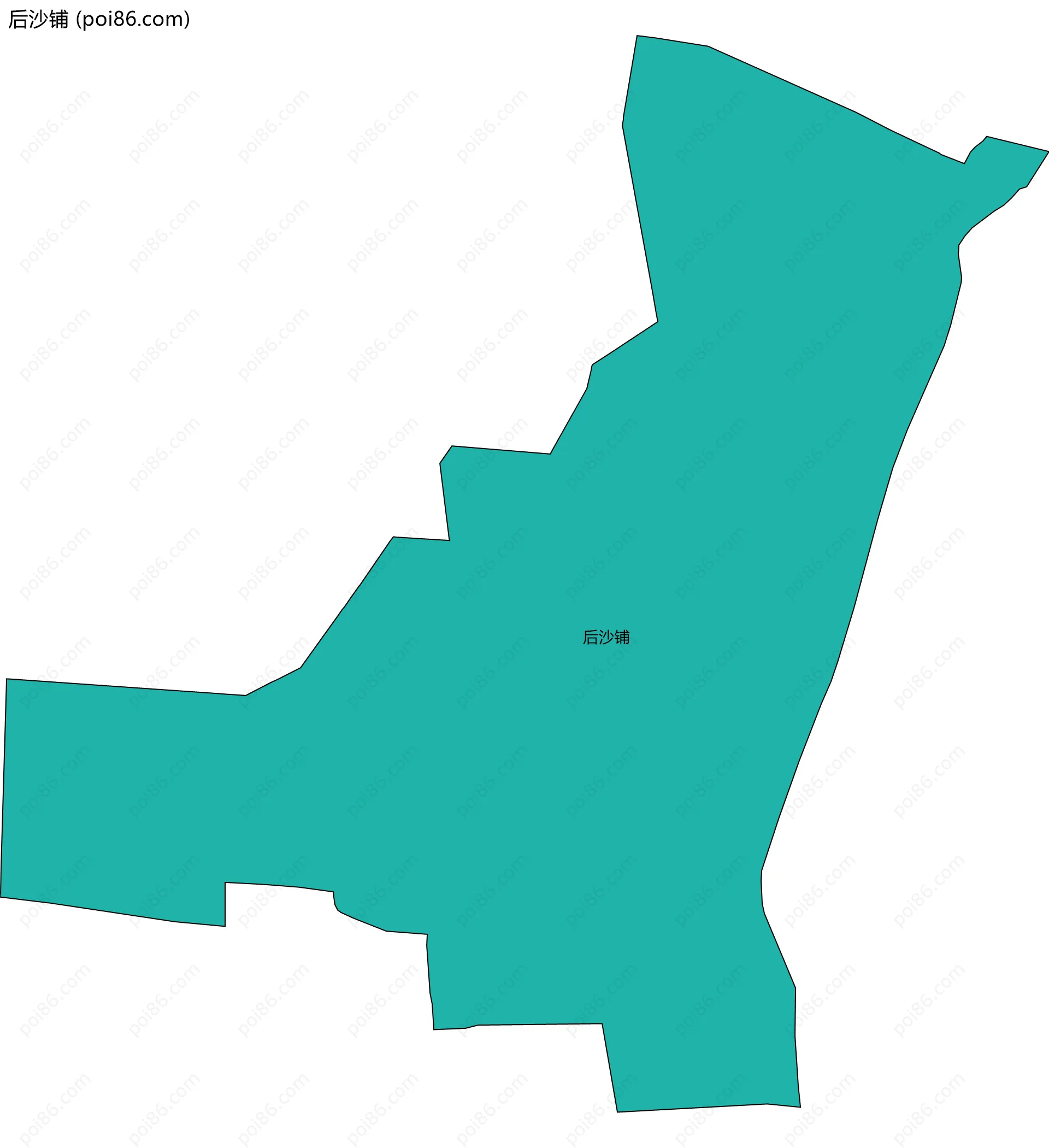 后沙铺边界地图