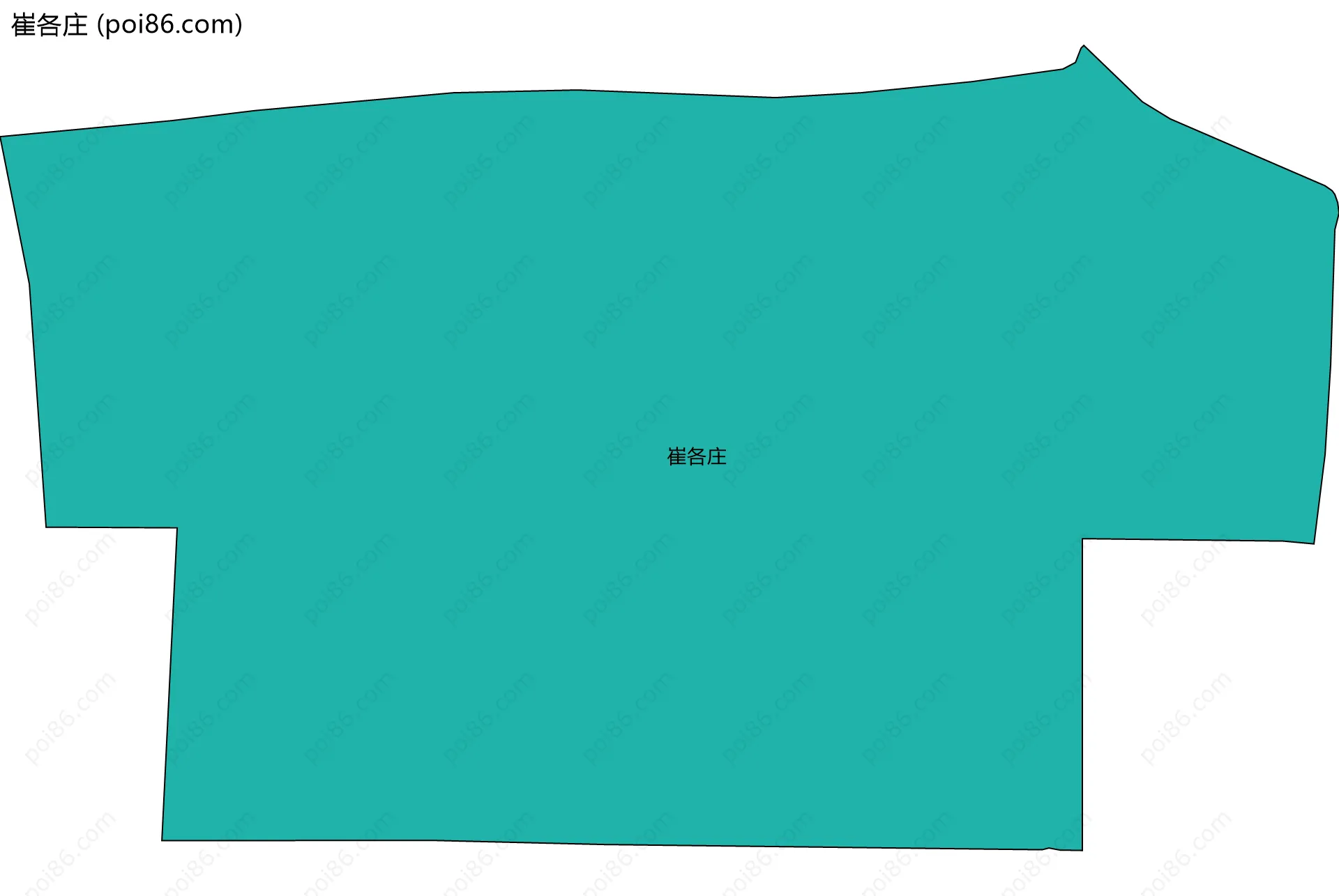 崔各庄边界地图