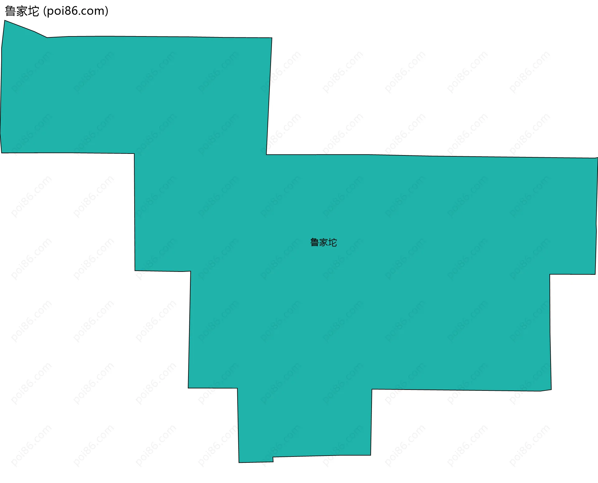鲁家坨边界地图